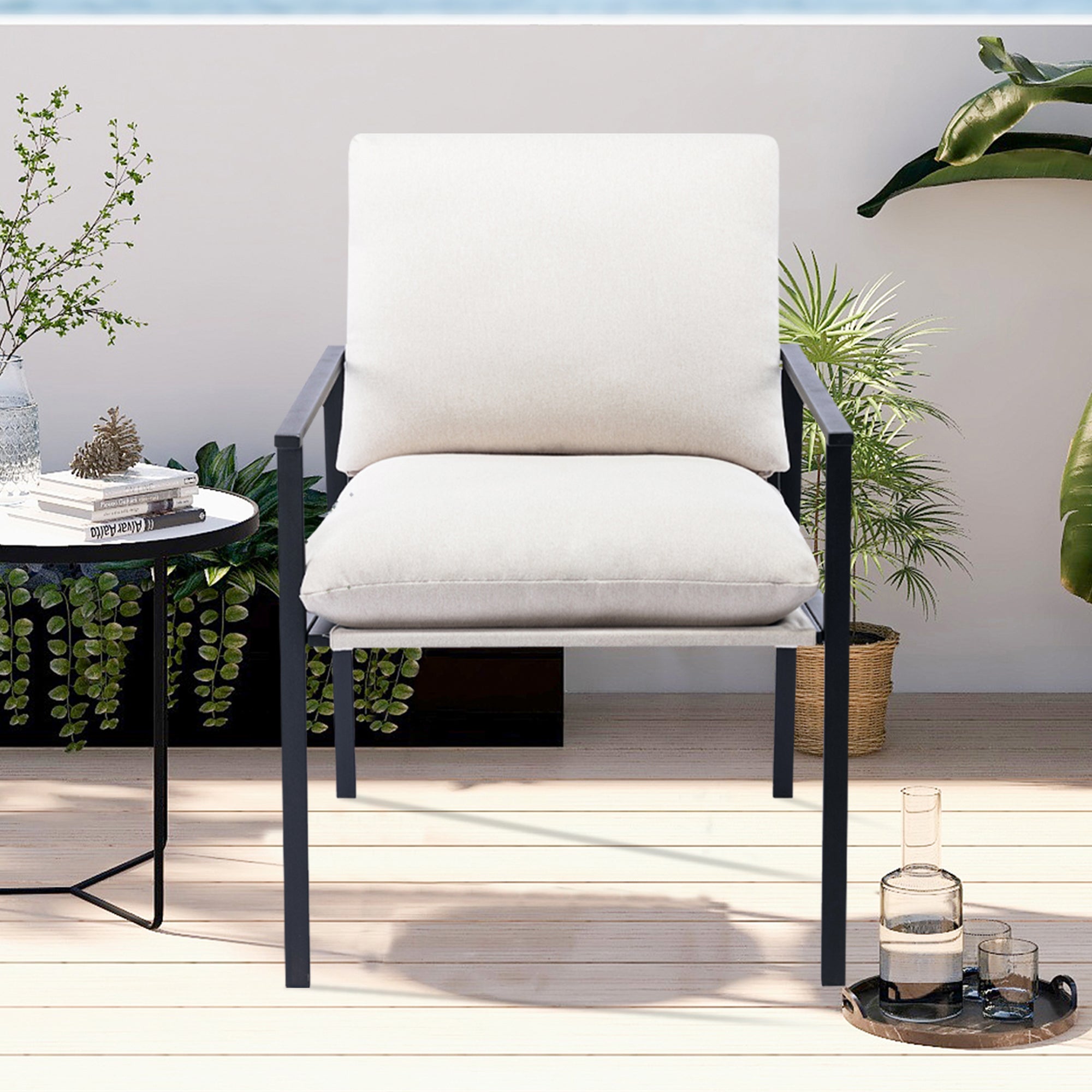 24" Wide Faux Leather Armchair