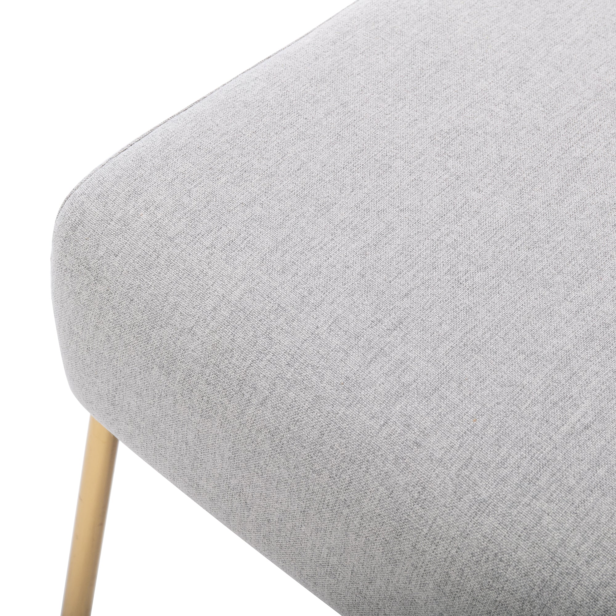 27" Wide Linen Slipper Chair with Metal Legs