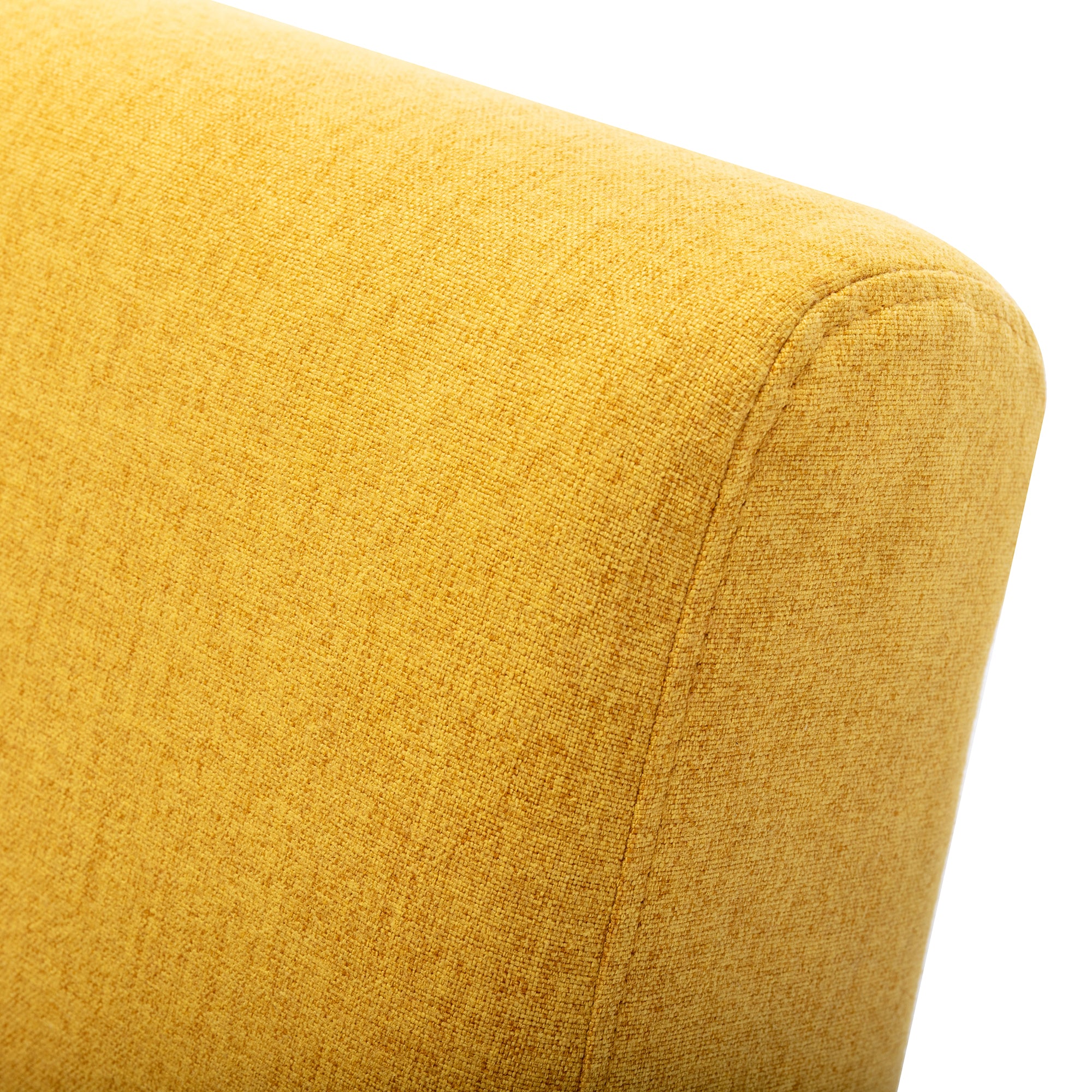 27" Wide Linen Slipper Chair with Metal Legs