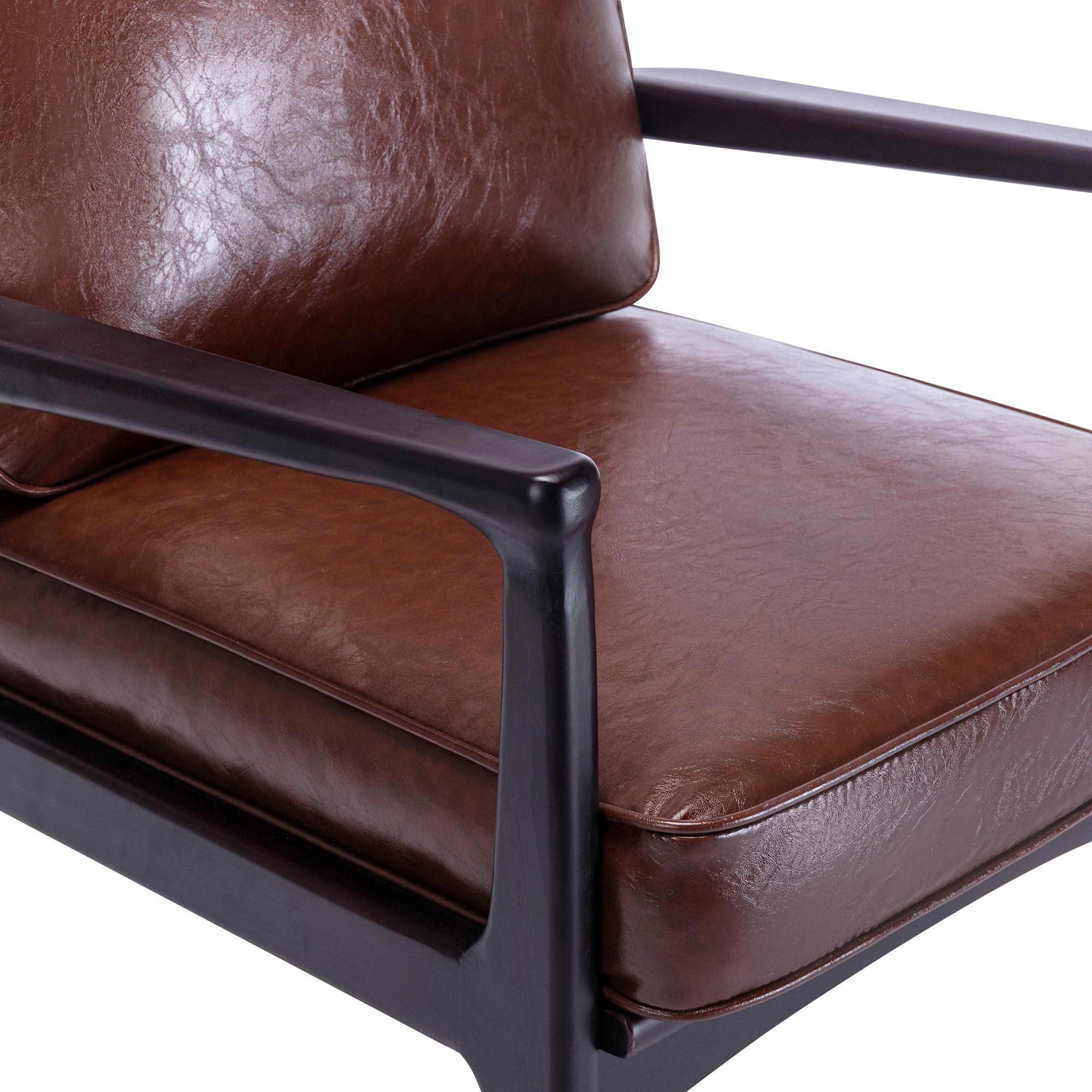 24" Wide Wood Frame Armchair with Cushion back