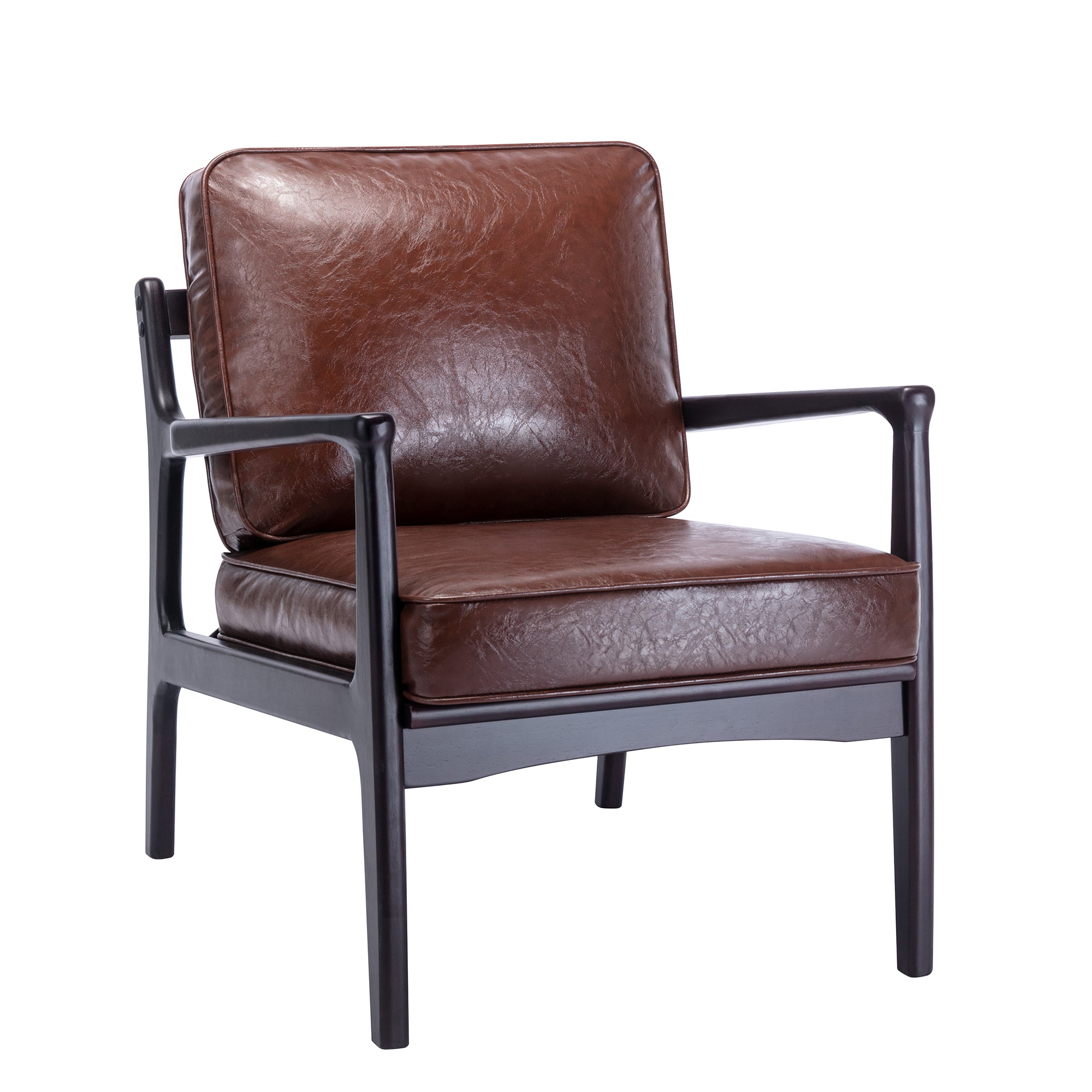 24" Wide Wood Frame Armchair with Cushion back