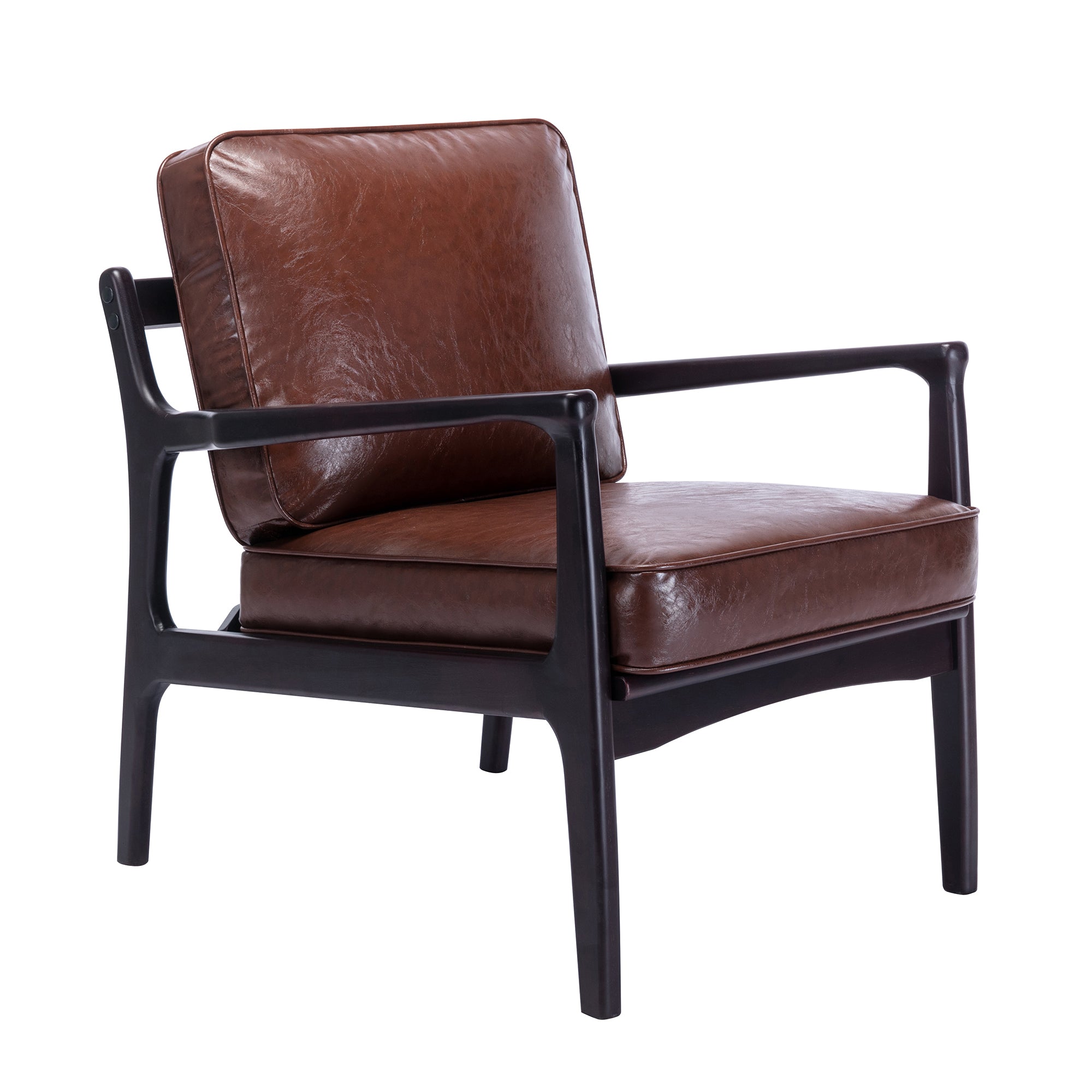 24" Wide Wood Frame Armchair with Cushion back