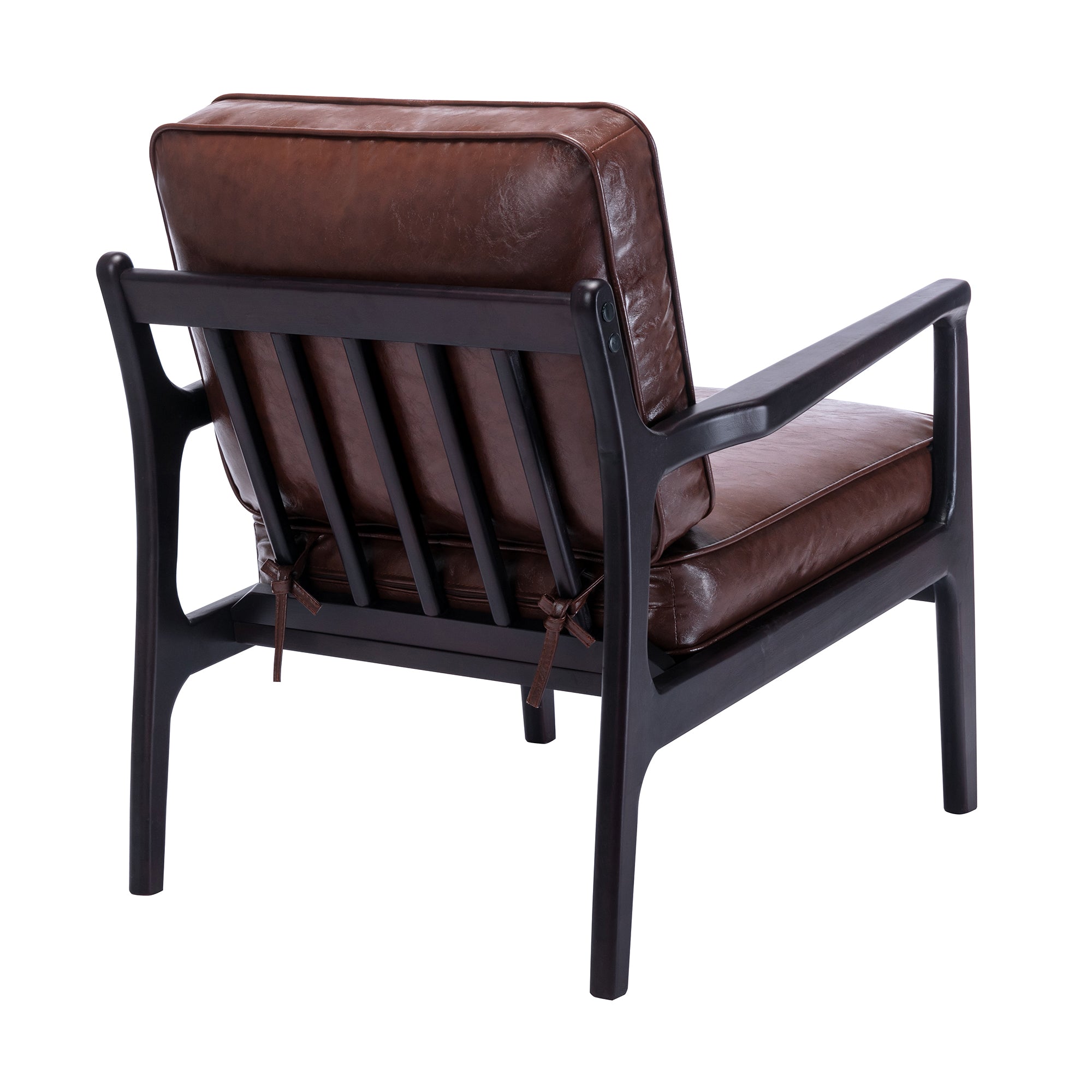 24" Wide Wood Frame Armchair with Cushion back