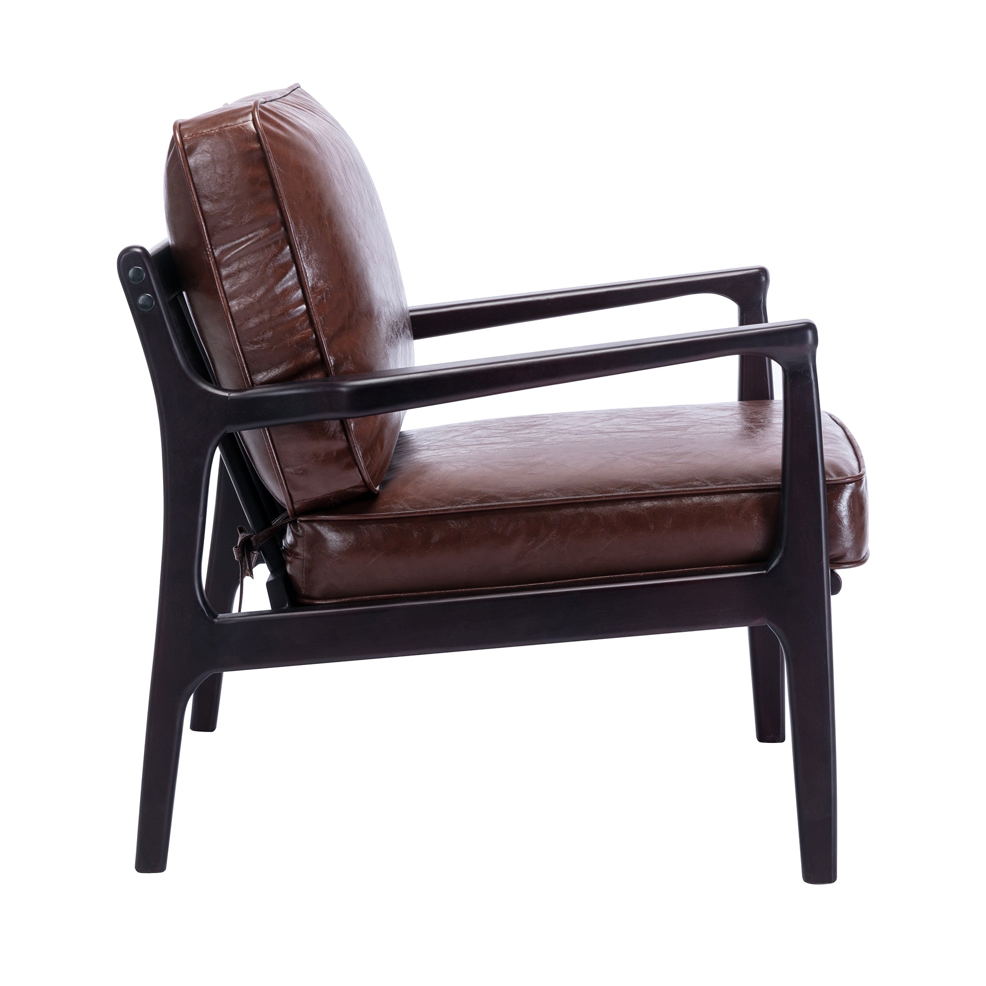 24" Wide Wood Frame Armchair with Cushion back