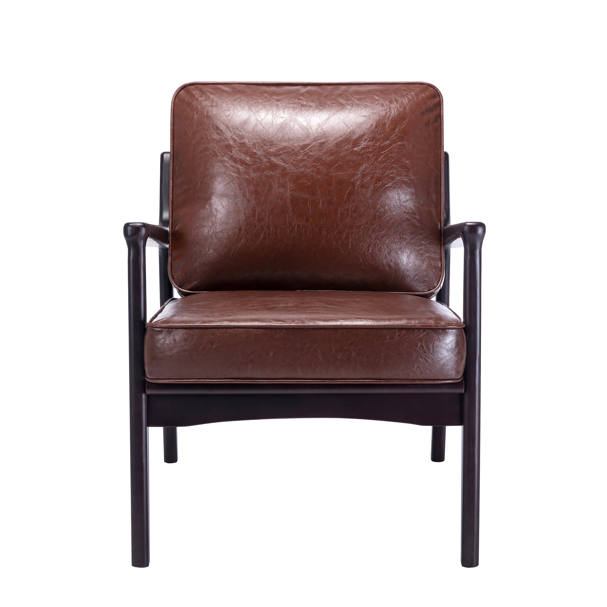 24" Wide Wood Frame Armchair with Cushion back
