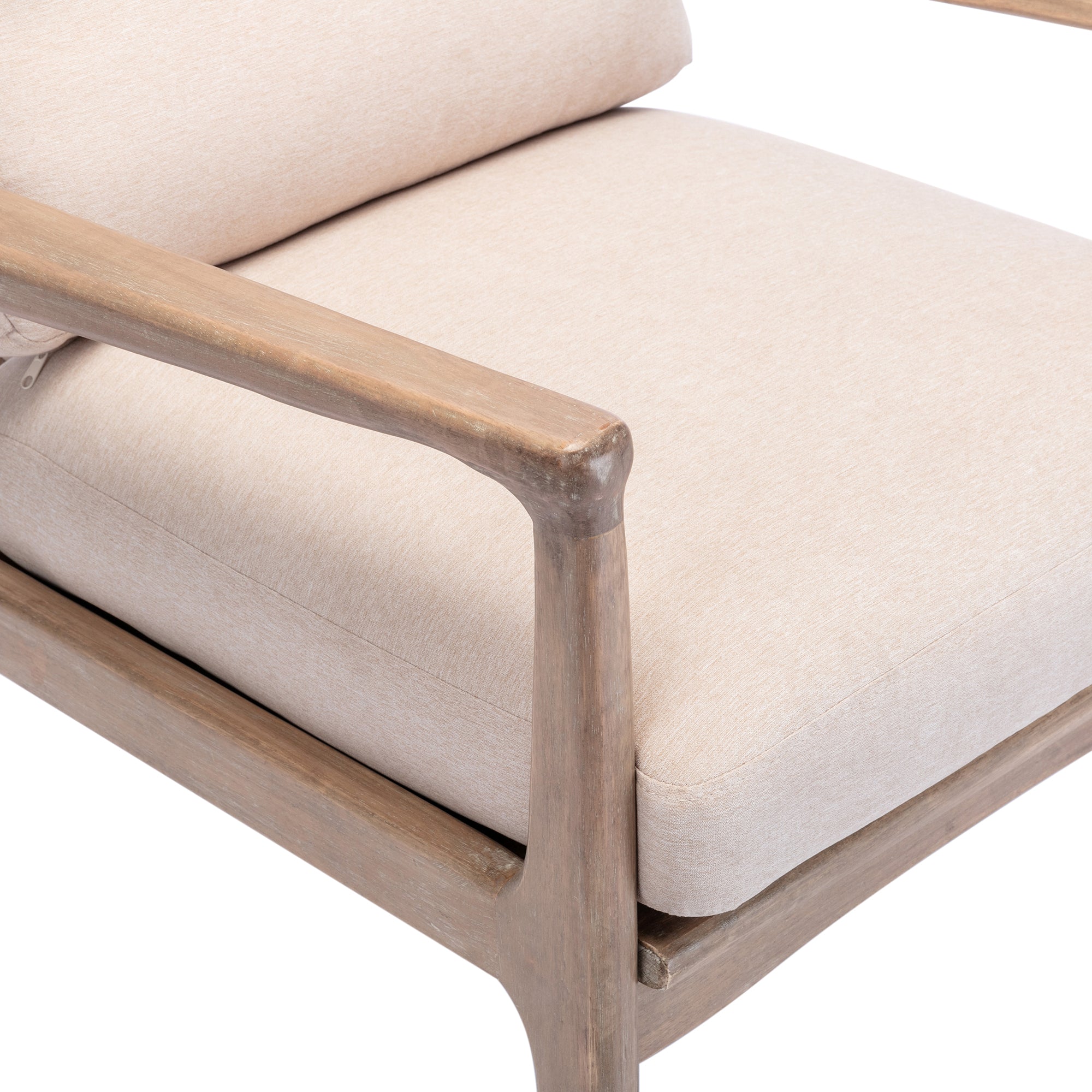 24" Wide Wood Frame Armchair with Cushion back