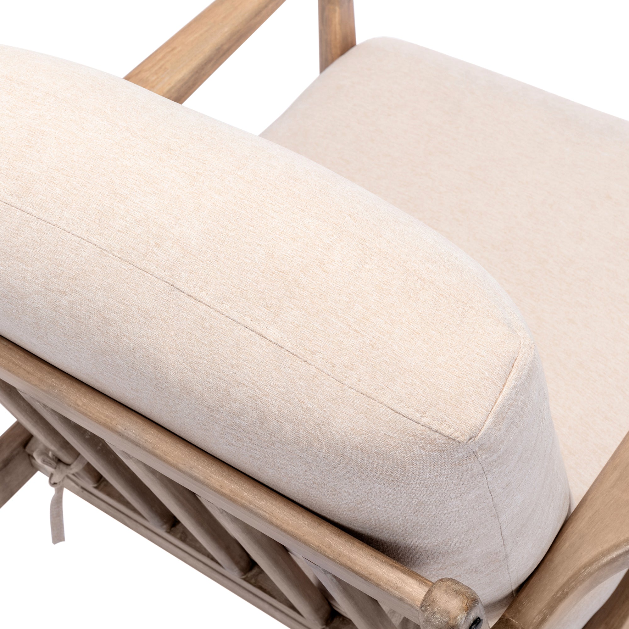 24" Wide Wood Frame Armchair with Cushion back