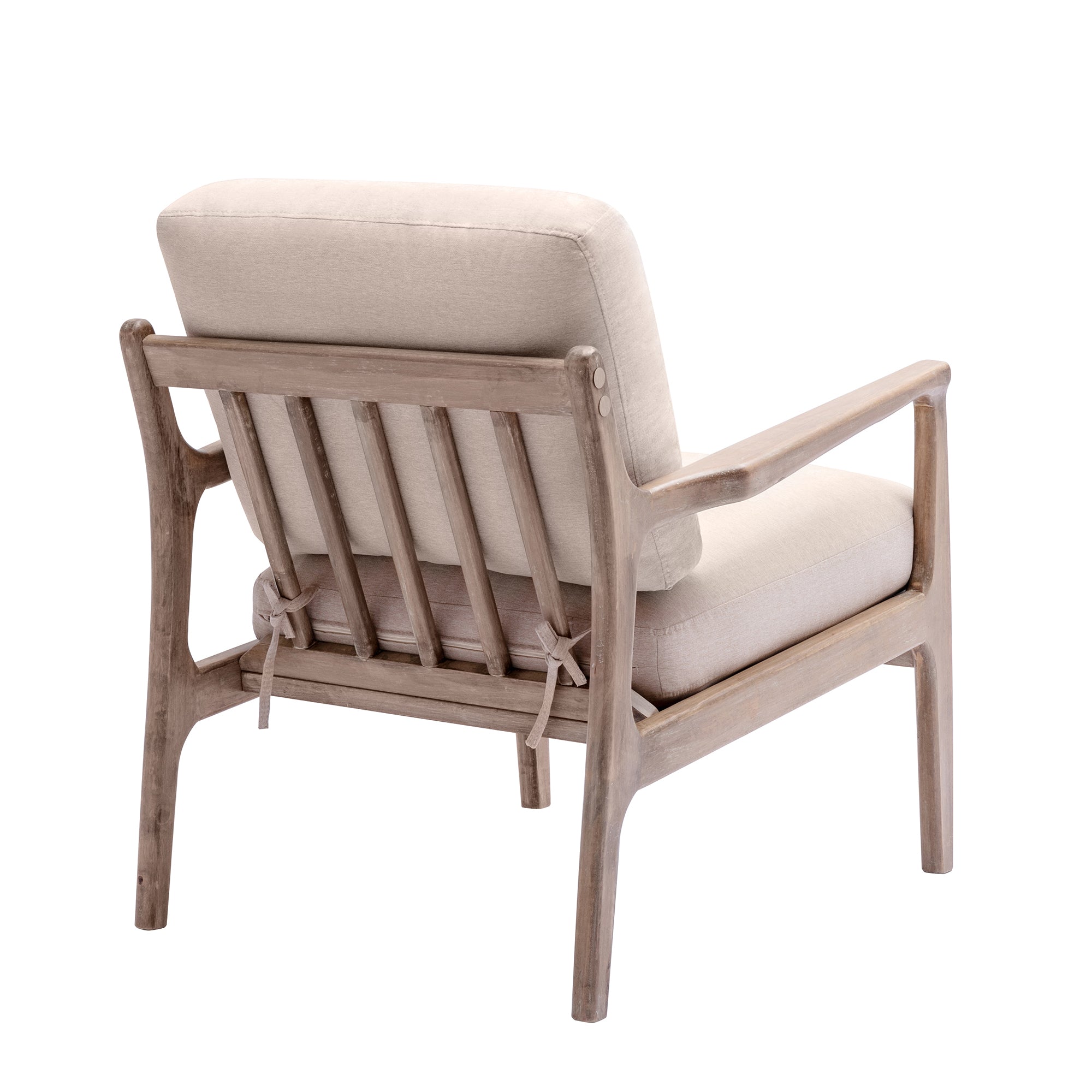 24" Wide Wood Frame Armchair with Cushion back
