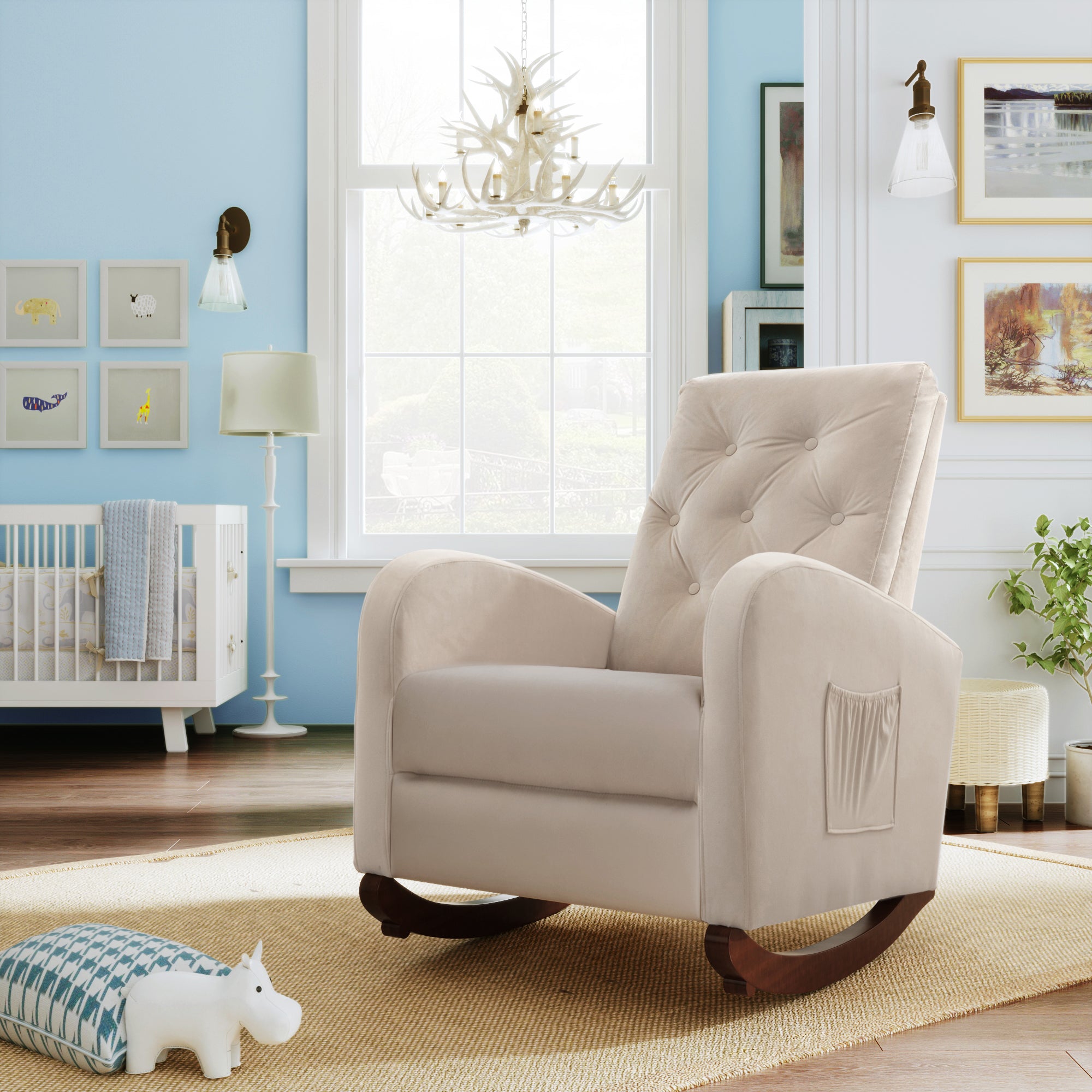 26" Wide Tufted Rocking Chair
