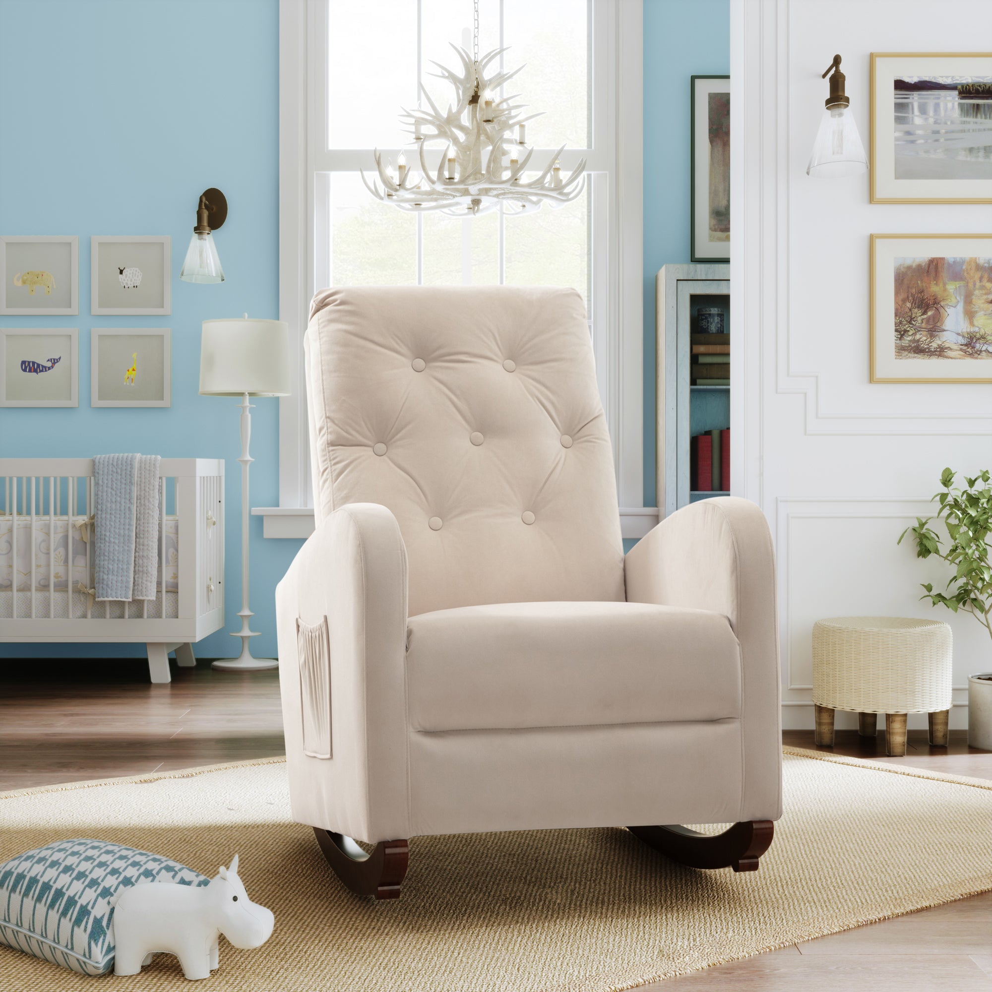 26" Wide Tufted Rocking Chair