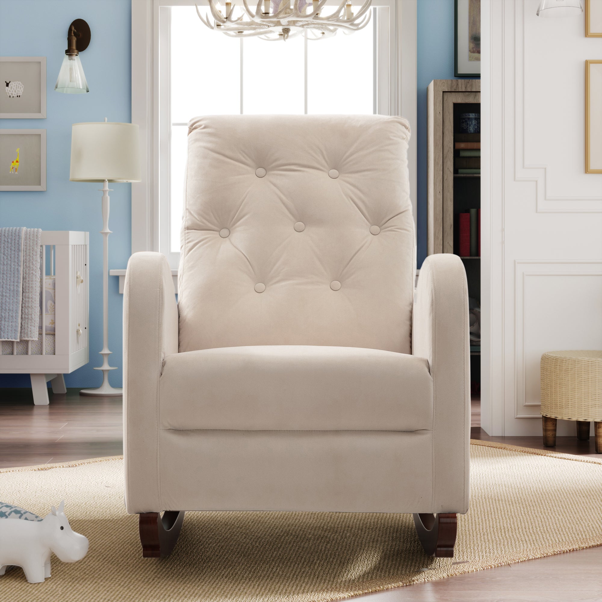 26" Wide Tufted Rocking Chair