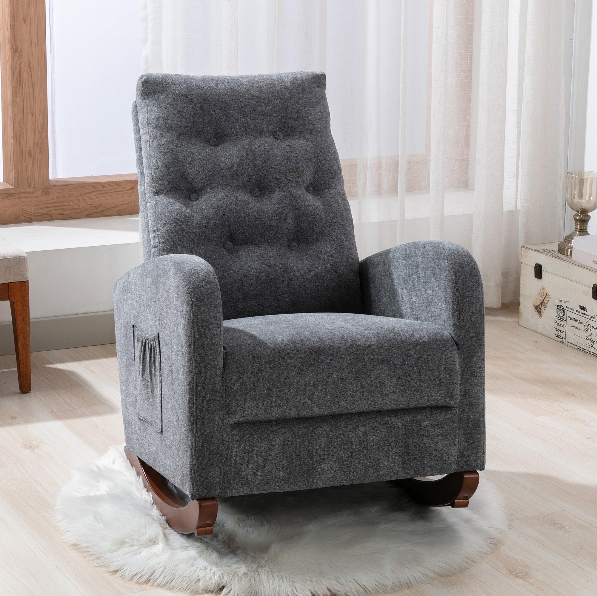 26" Wide Tufted Rocking Chair