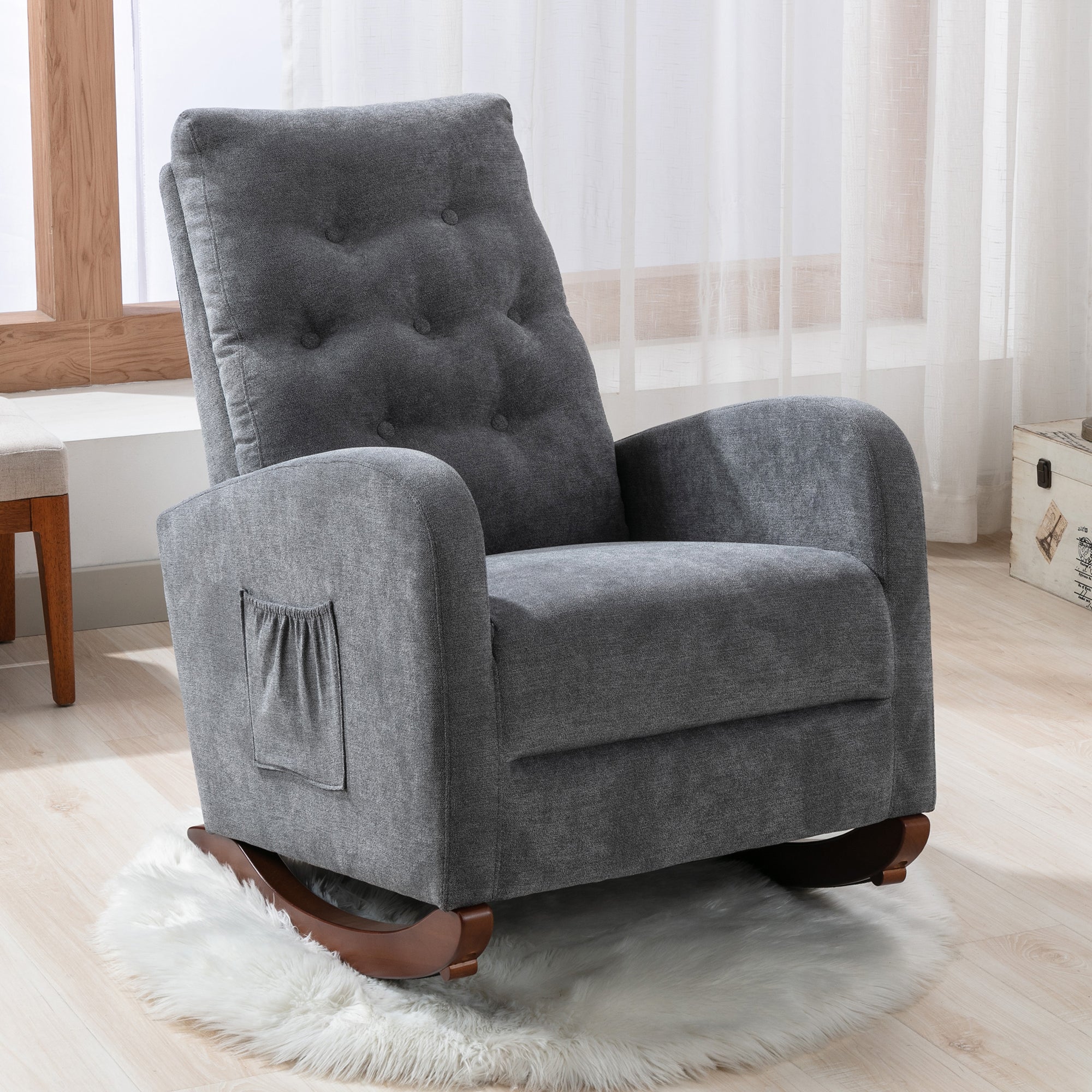 26" Wide Tufted Rocking Chair