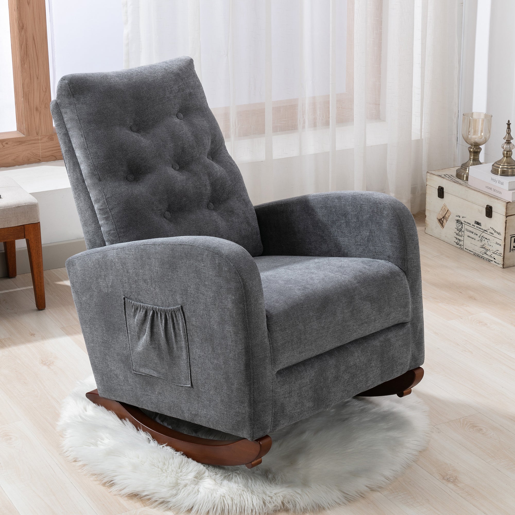 26" Wide Tufted Rocking Chair