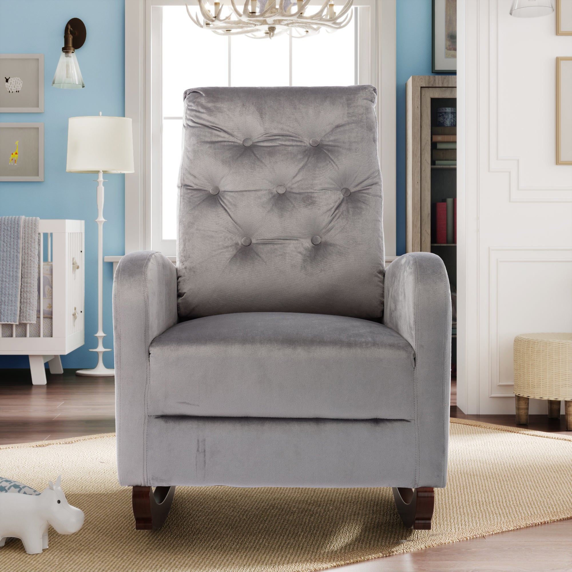 26" Wide Tufted Rocking Chair