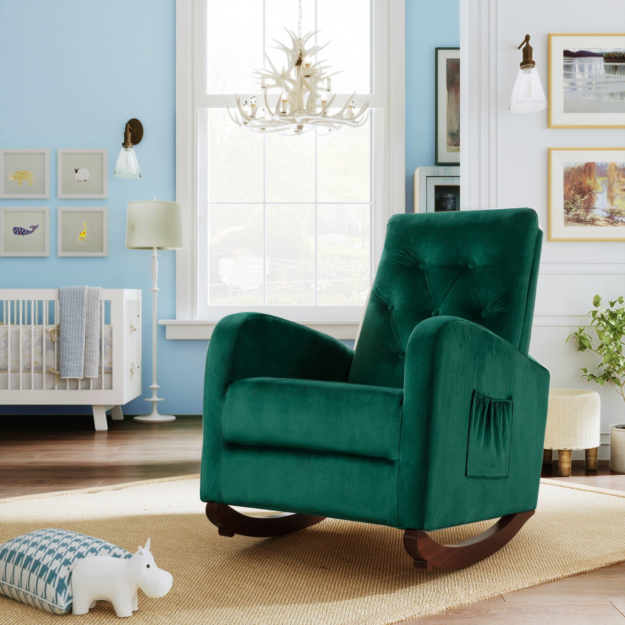 26" Wide Tufted Rocking Chair