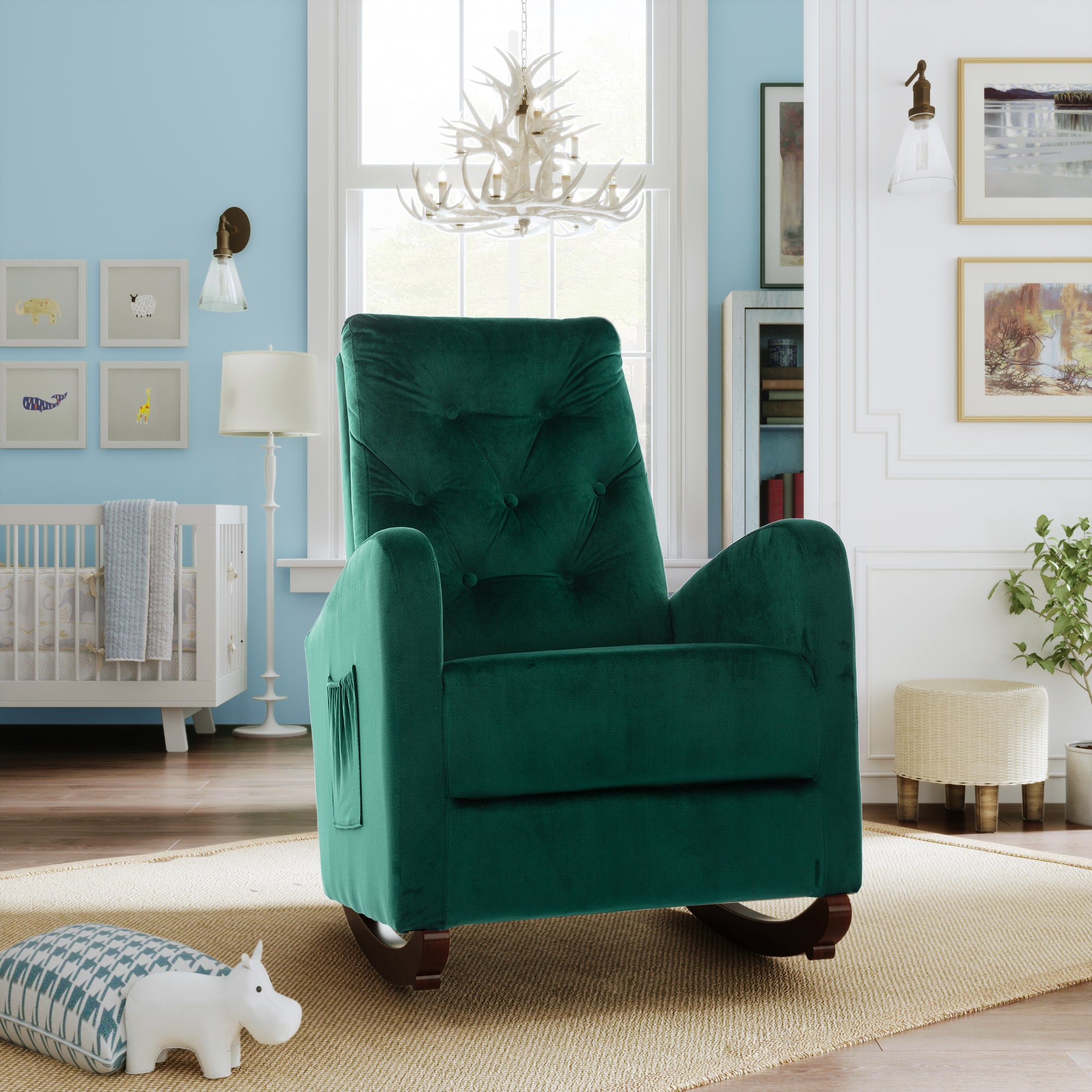 26" Wide Tufted Rocking Chair
