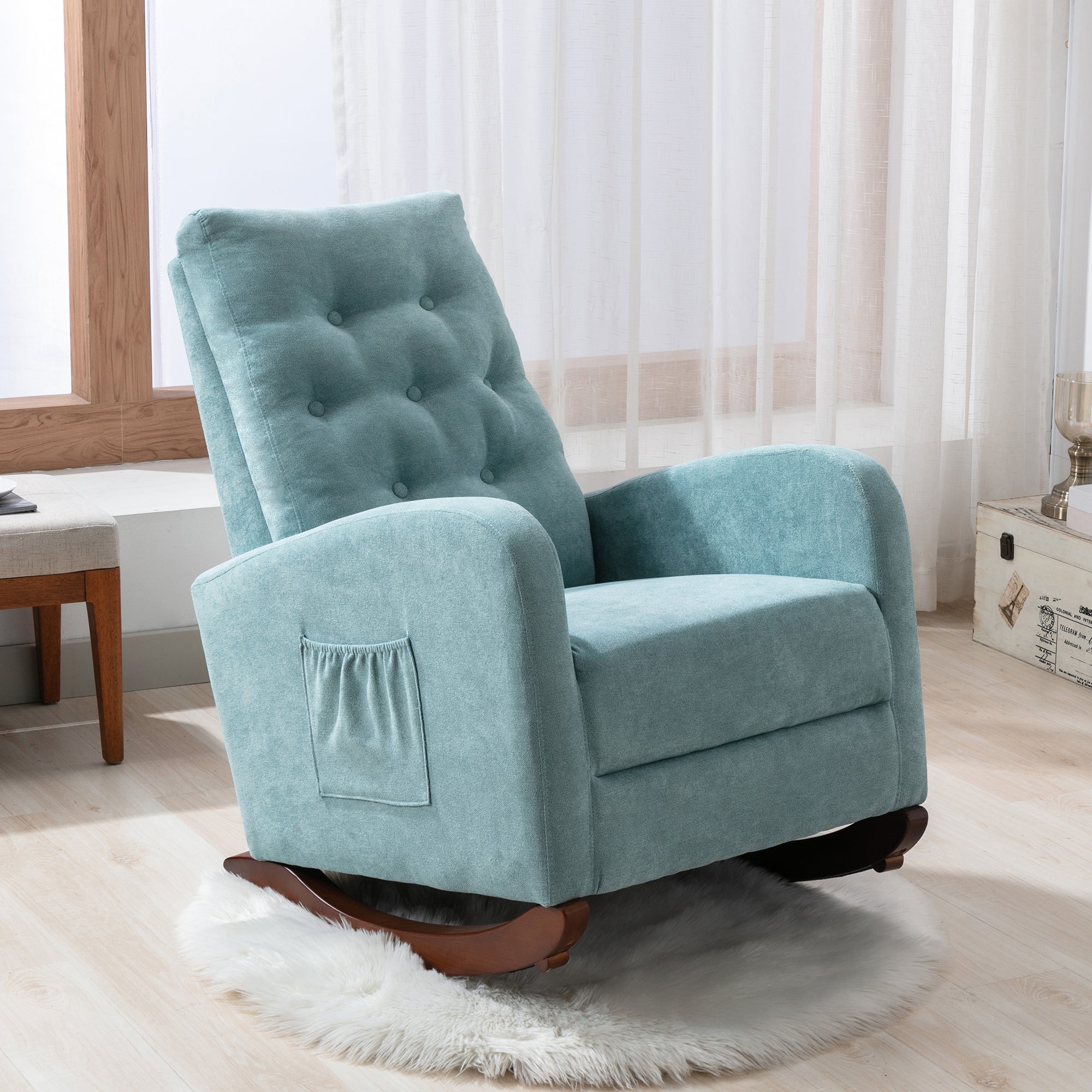 26" Wide Tufted Rocking Chair