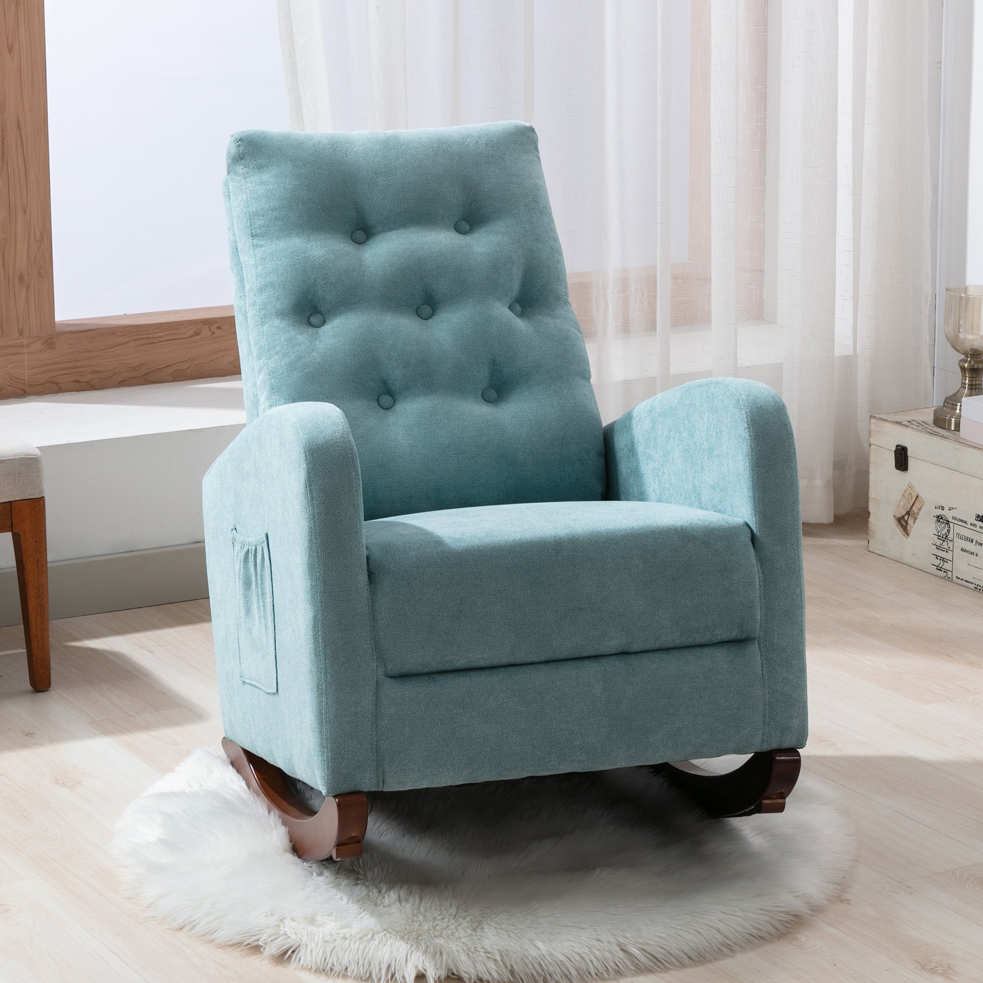 26" Wide Tufted Rocking Chair