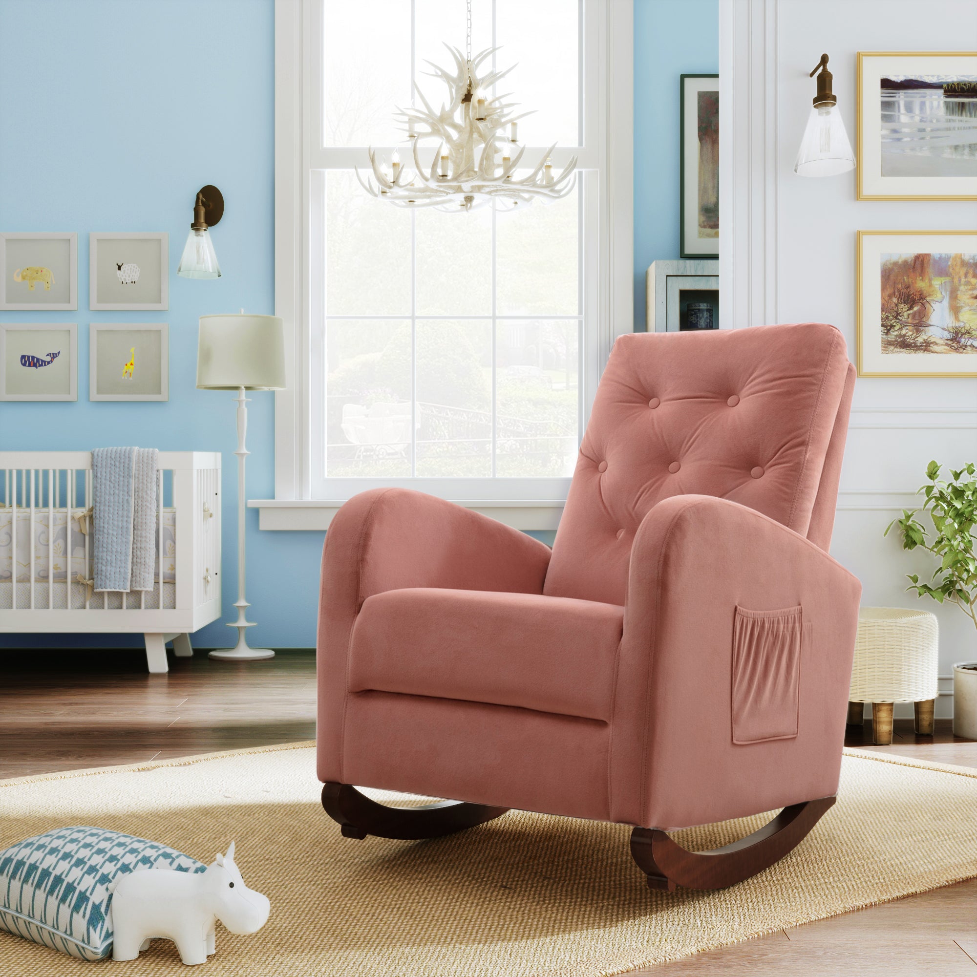 26" Wide Tufted Rocking Chair