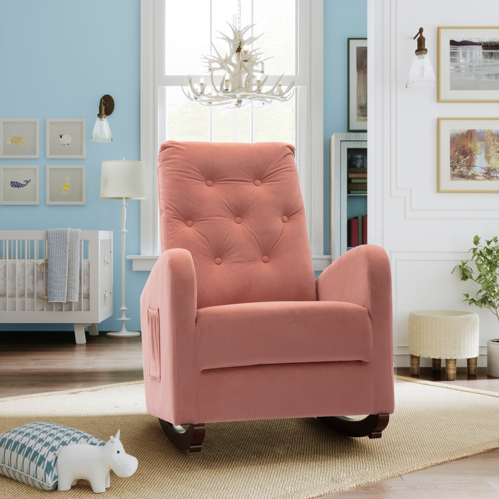 26" Wide Tufted Rocking Chair