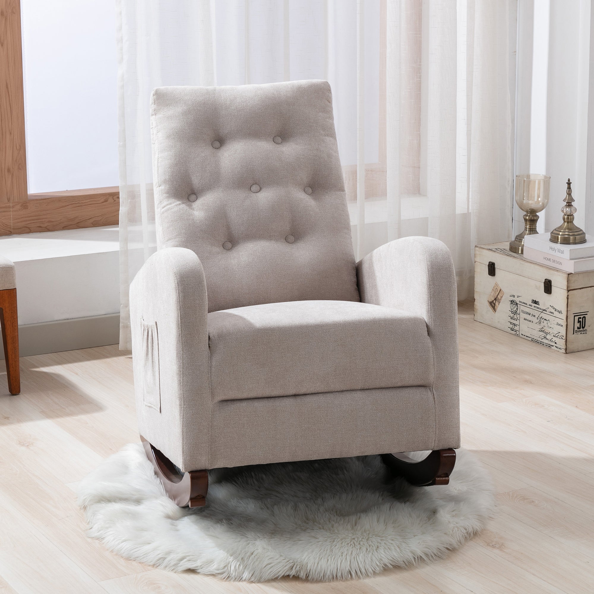 26" Wide Tufted Rocking Chair