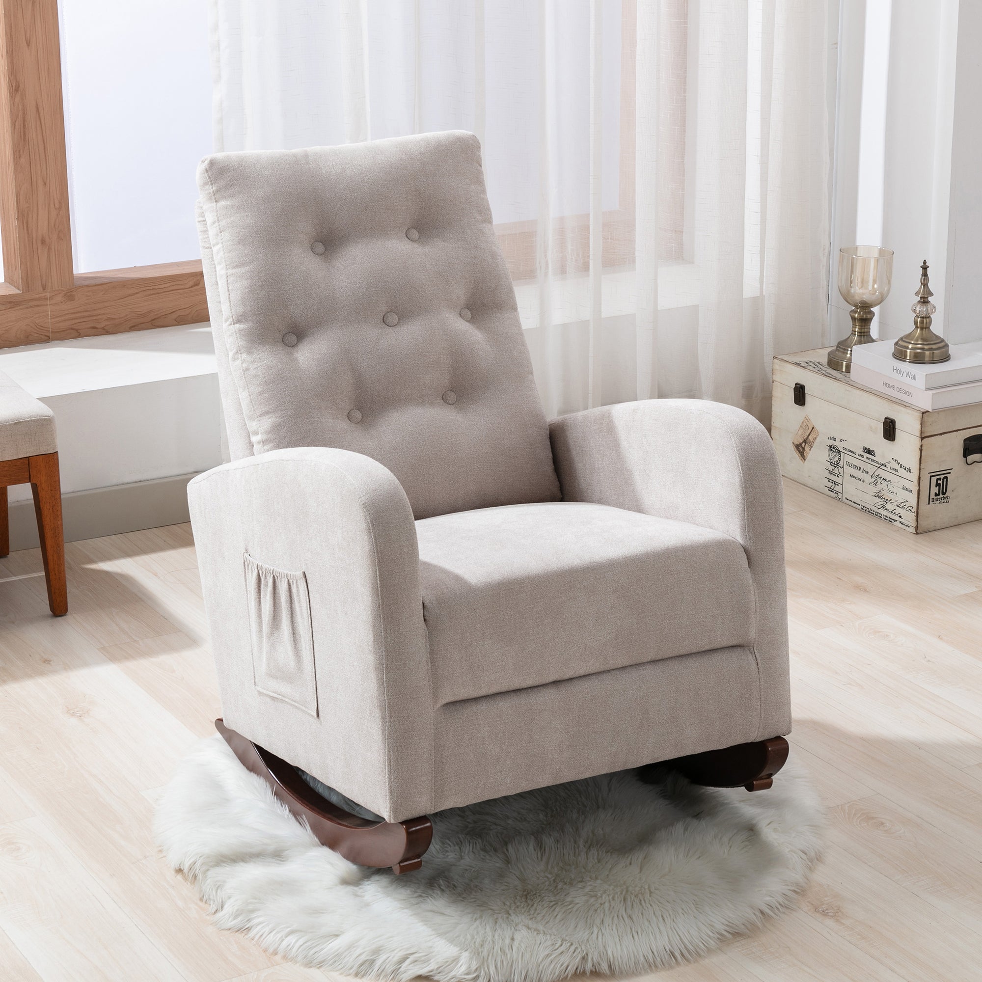 26" Wide Tufted Rocking Chair