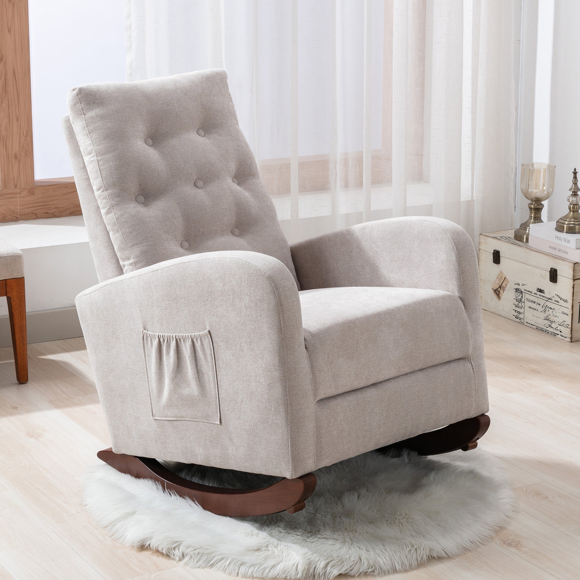 26" Wide Tufted Rocking Chair