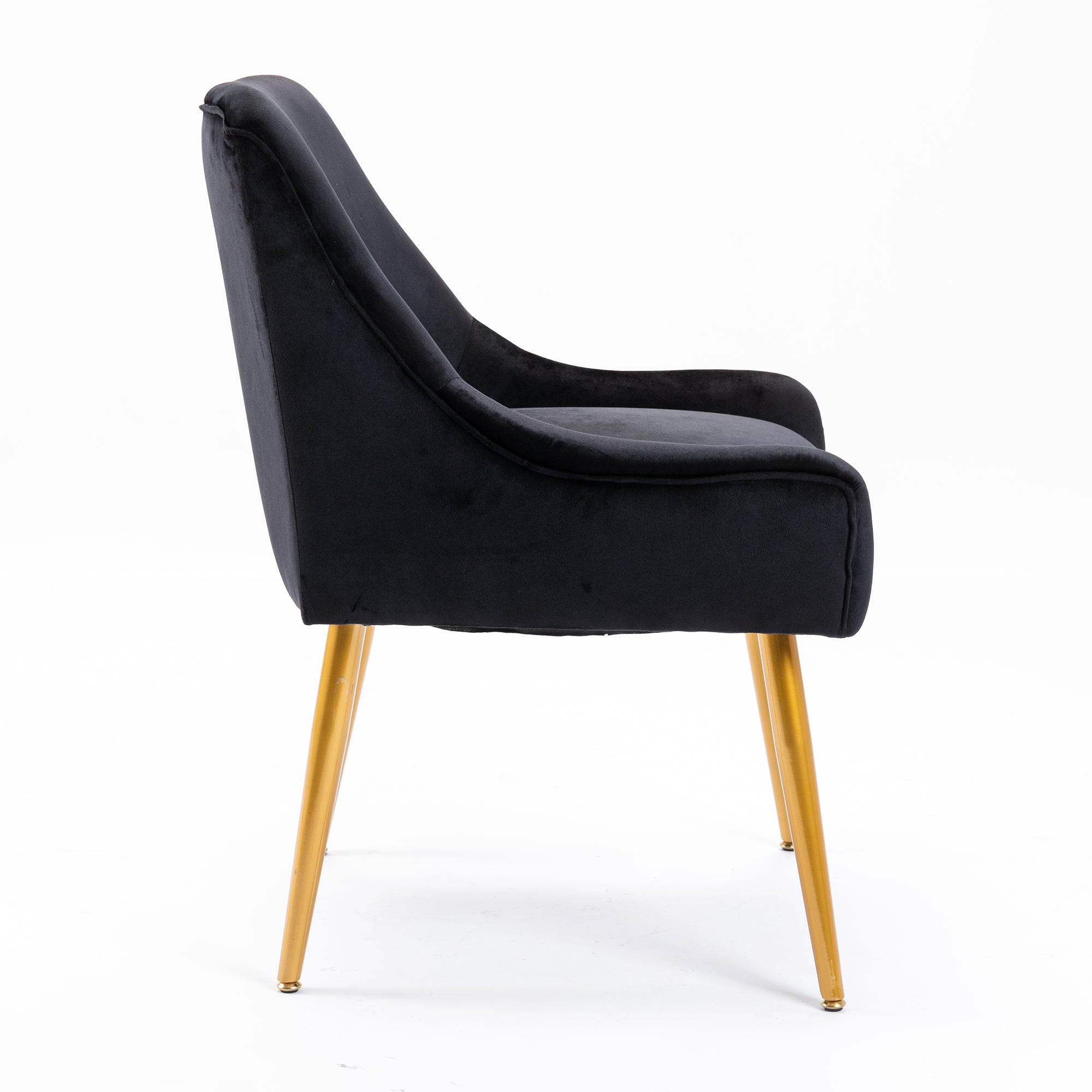 22" Wide Velvet Side Chair with Adjustable Feet