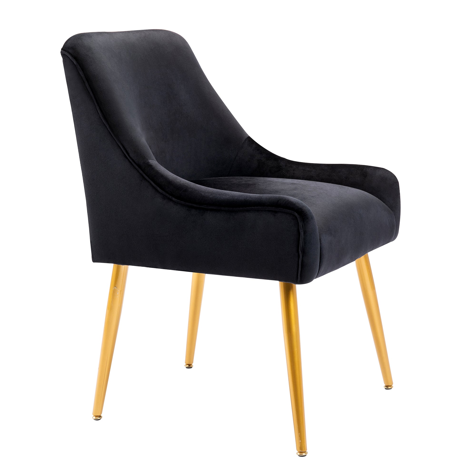 22" Wide Velvet Side Chair with Adjustable Feet
