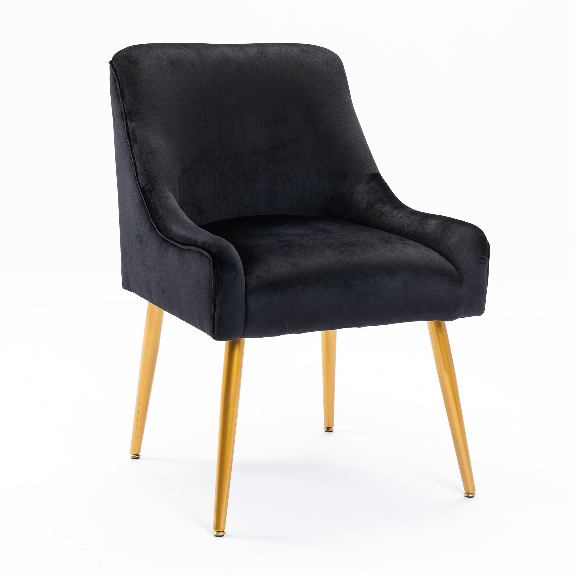 22" Wide Velvet Side Chair with Adjustable Feet