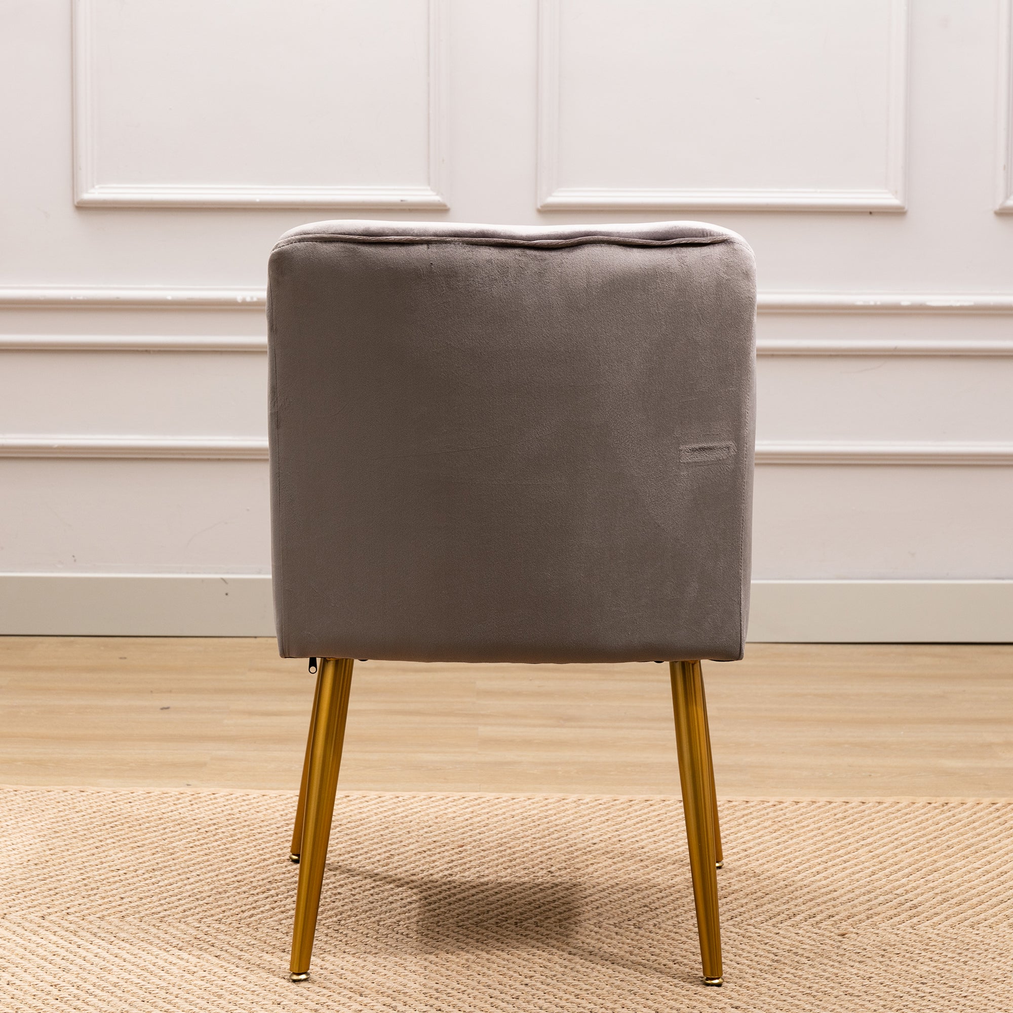 22" Wide Velvet Side Chair with Adjustable Feet
