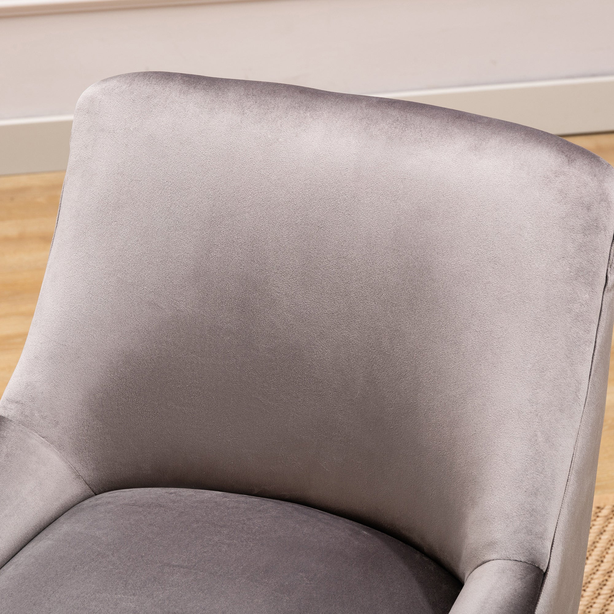 22" Wide Velvet Side Chair with Adjustable Feet