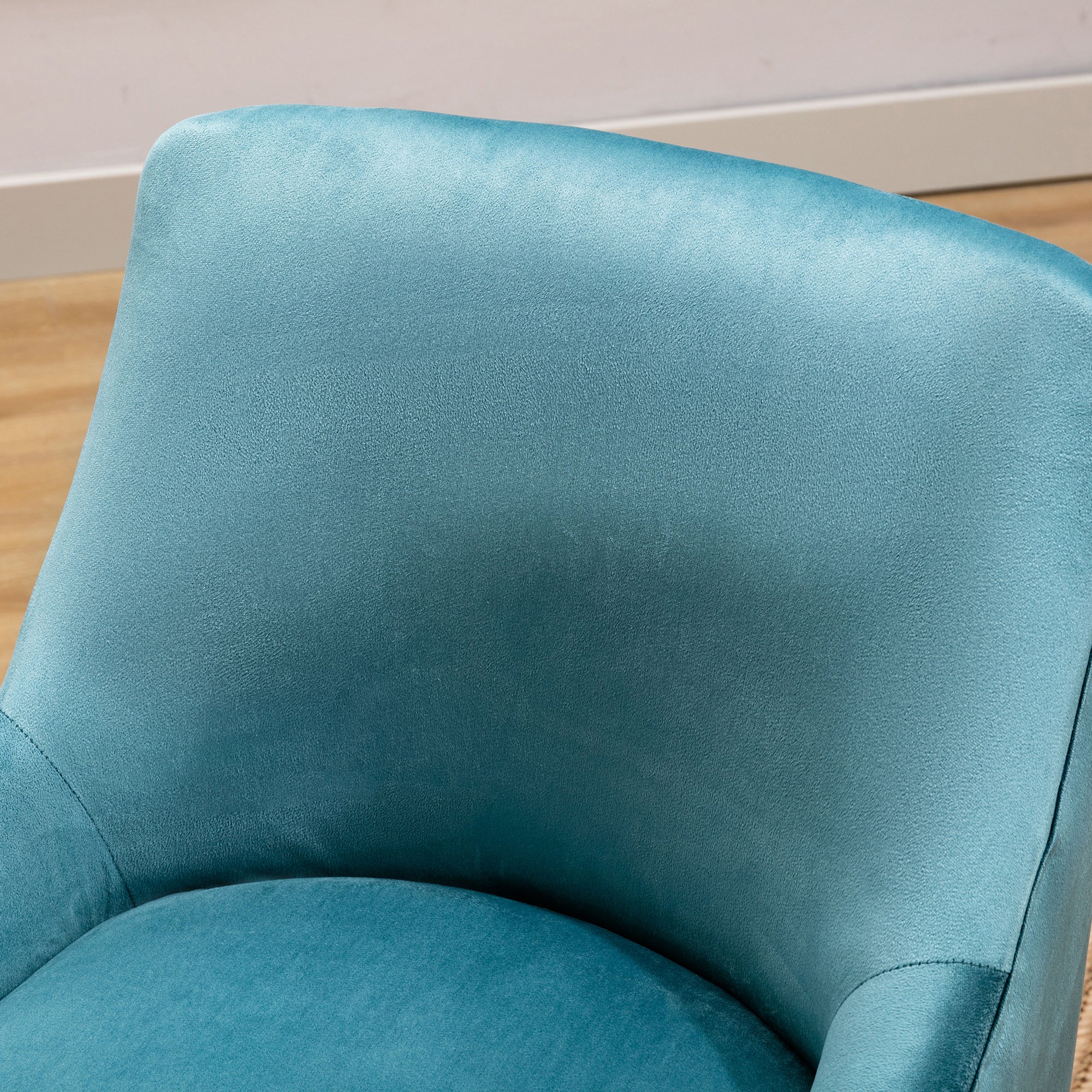 22" Wide Velvet Side Chair with Adjustable Feet