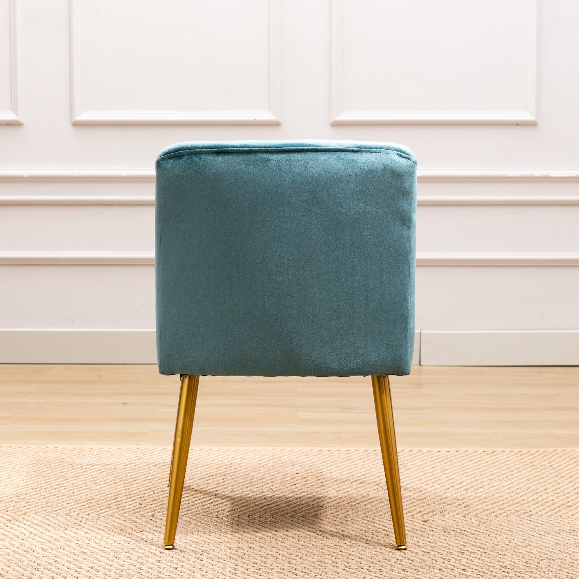 22" Wide Velvet Side Chair with Adjustable Feet