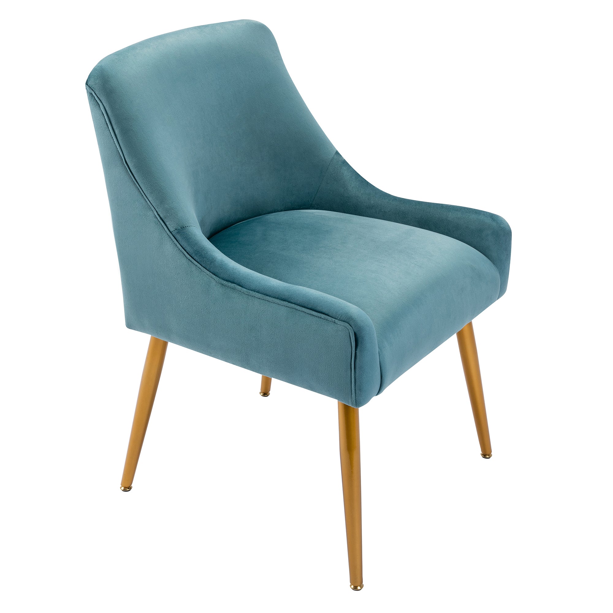 22" Wide Velvet Side Chair with Adjustable Feet
