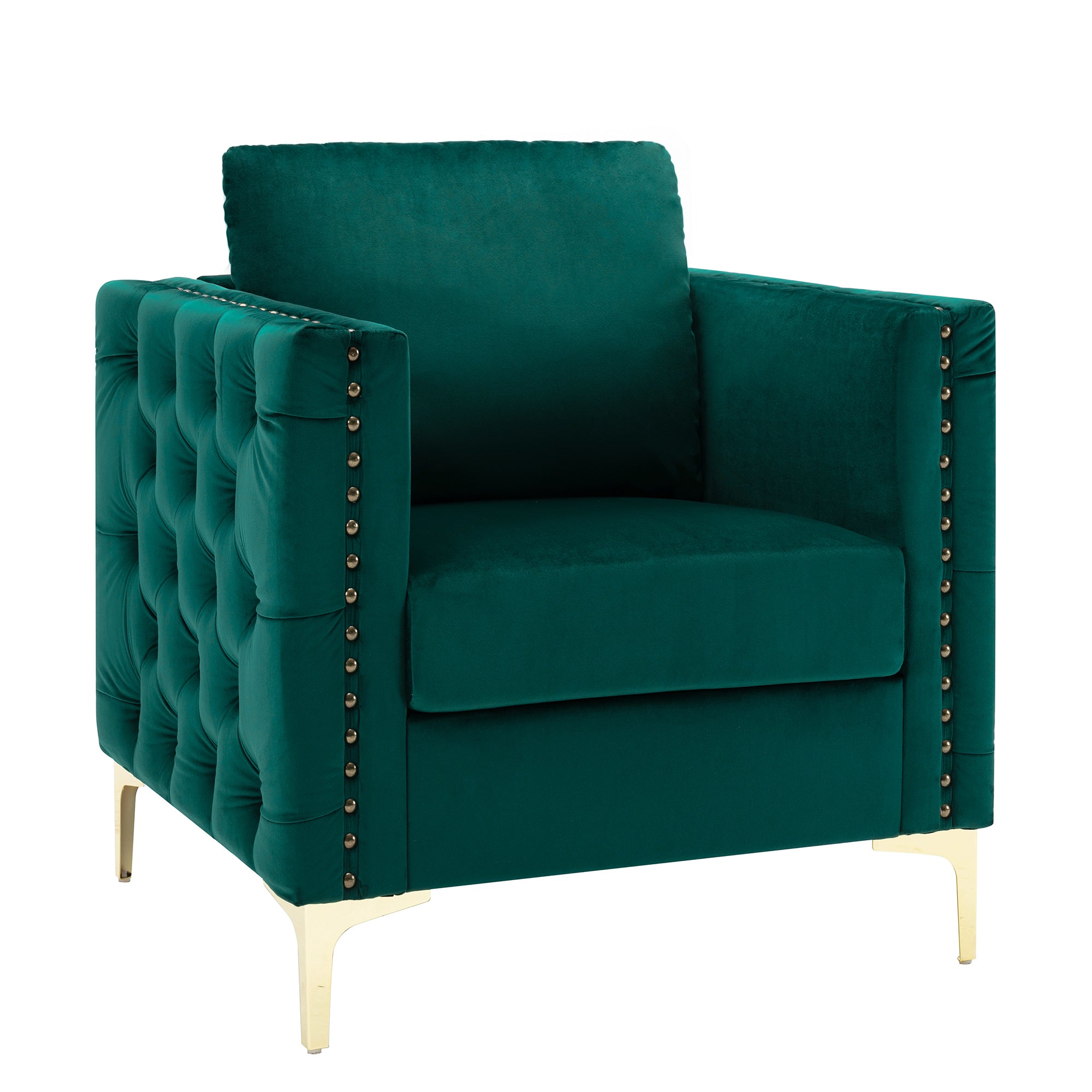 28" Wide Tufted Velvet Club Chair