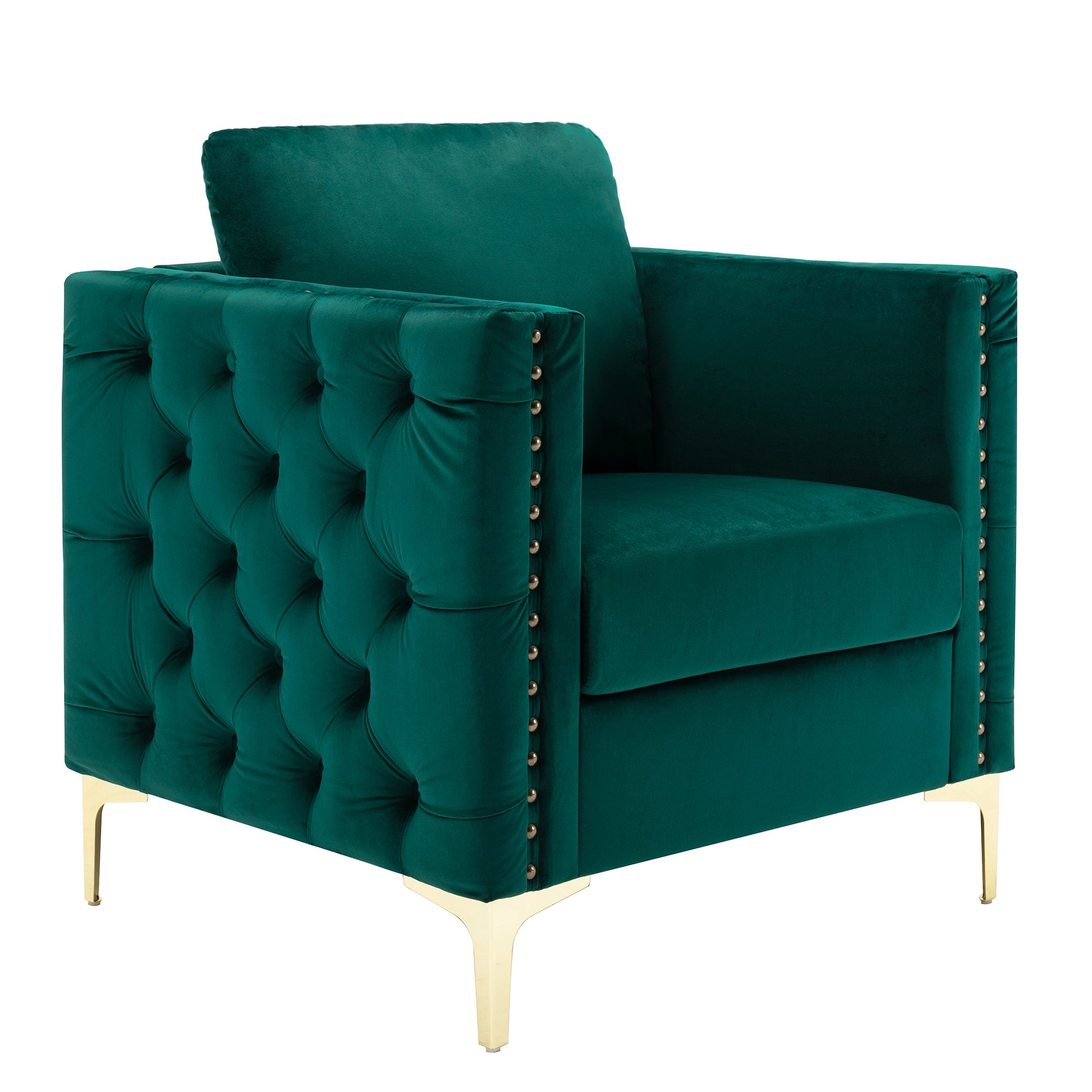 28" Wide Tufted Velvet Club Chair