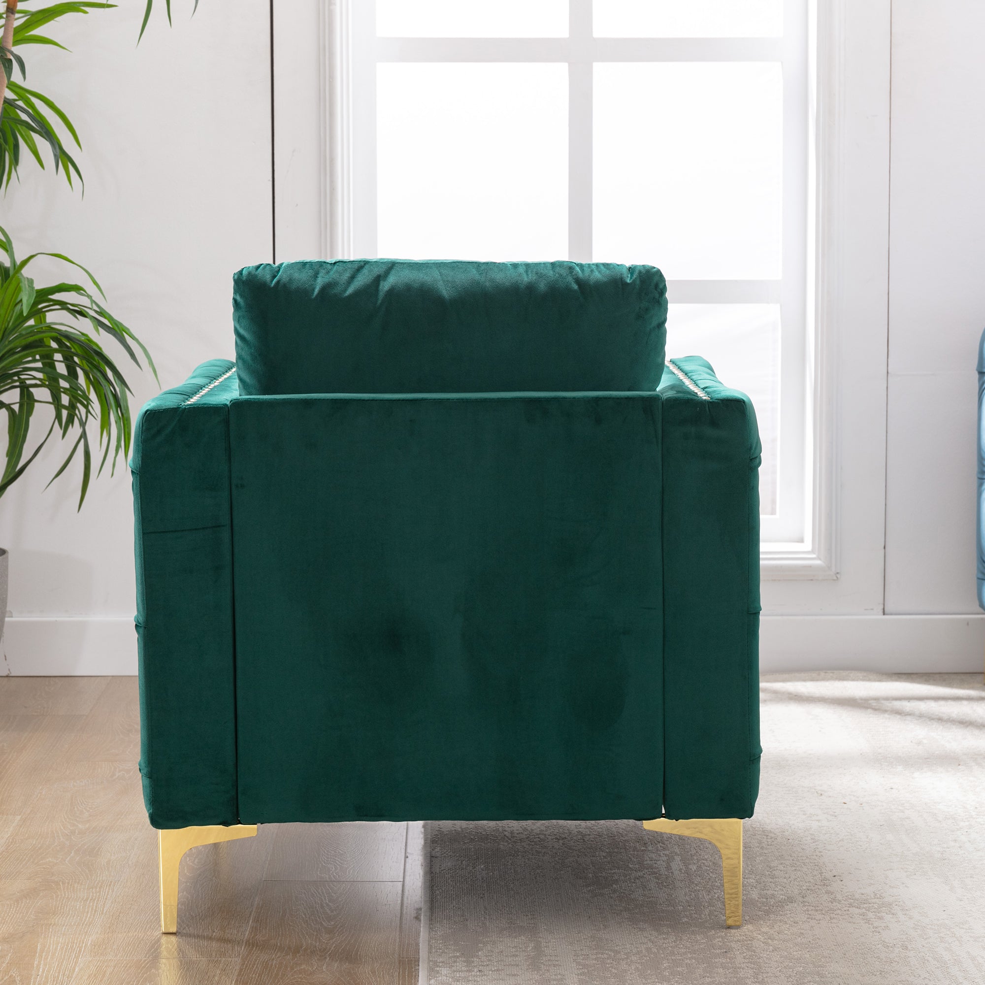 28" Wide Tufted Velvet Club Chair