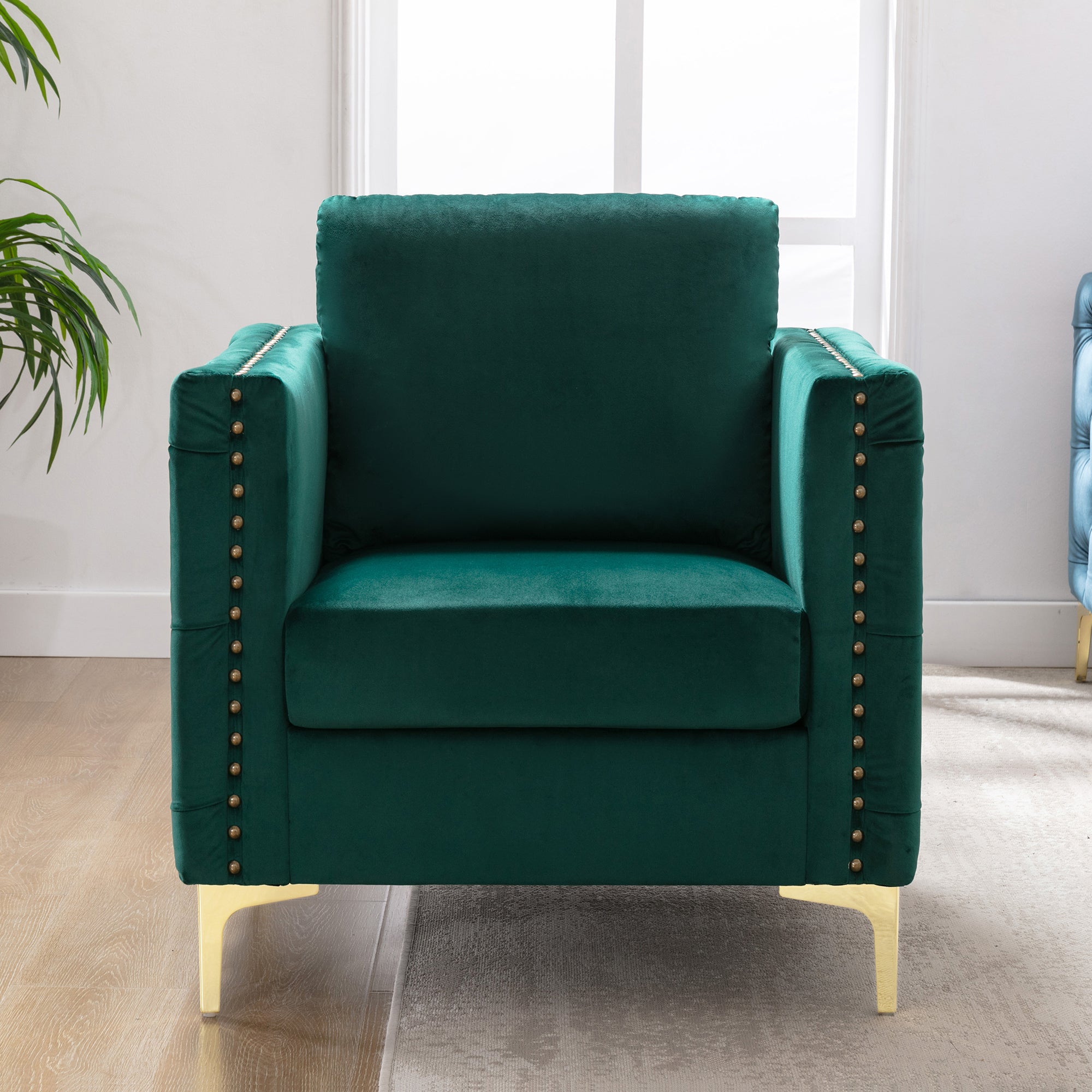 28" Wide Tufted Velvet Club Chair