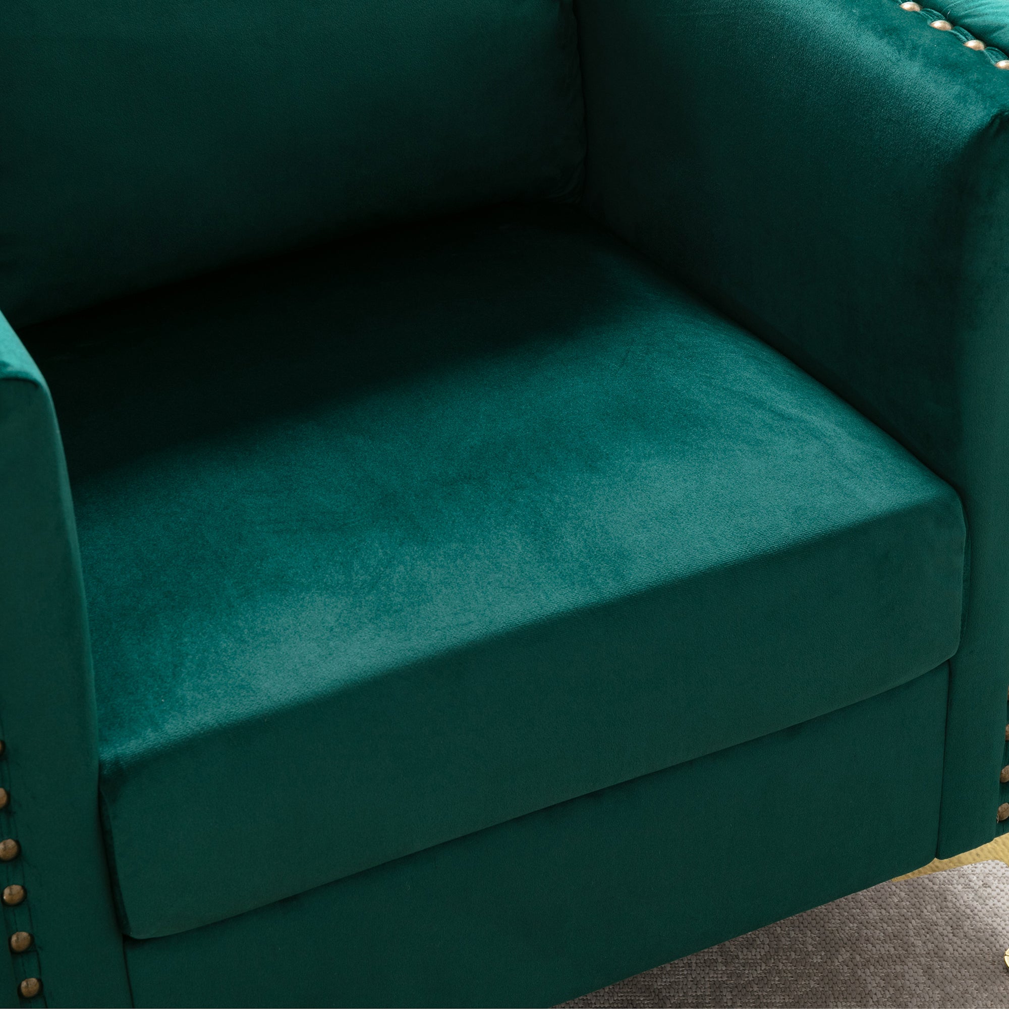 28" Wide Tufted Velvet Club Chair