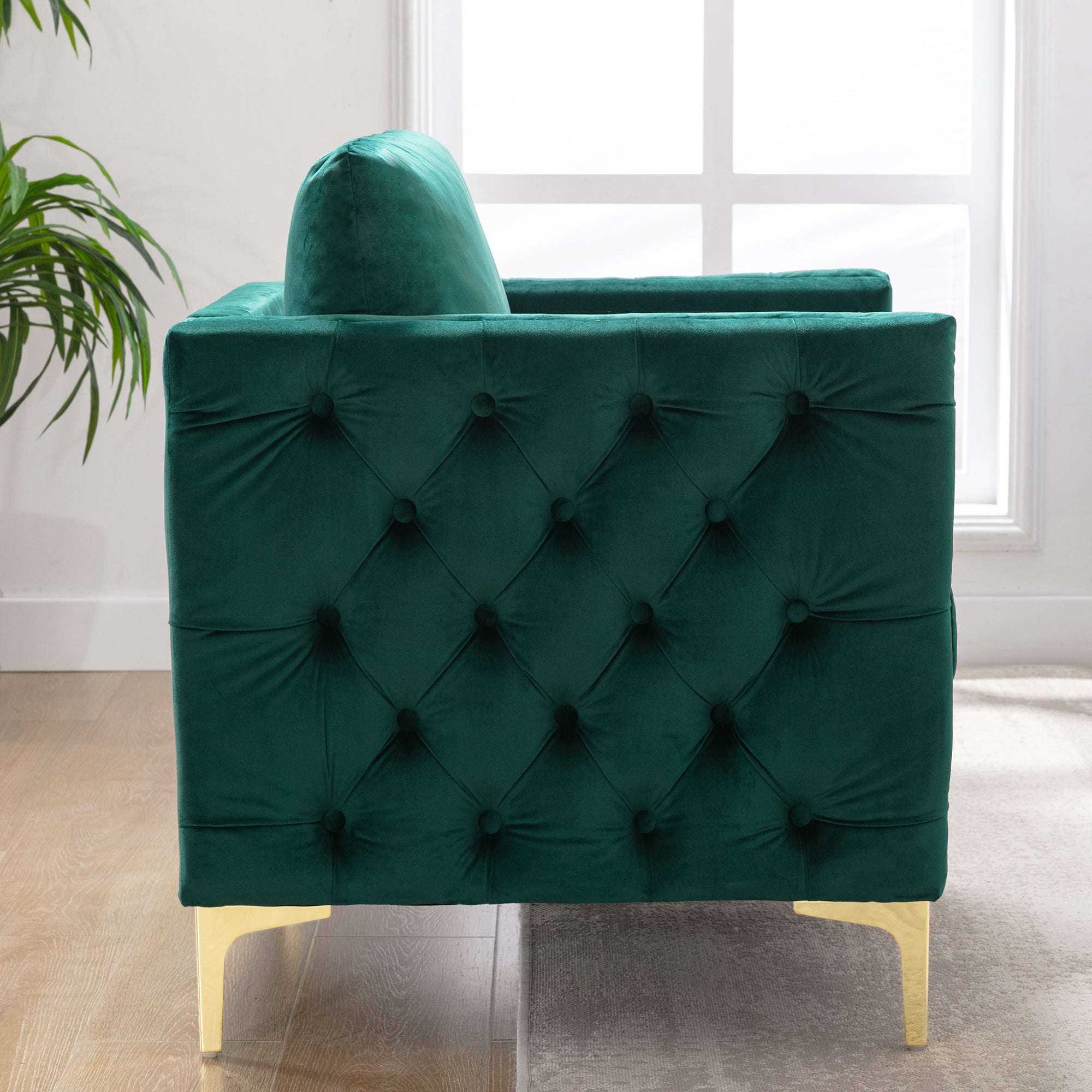 28" Wide Tufted Velvet Club Chair