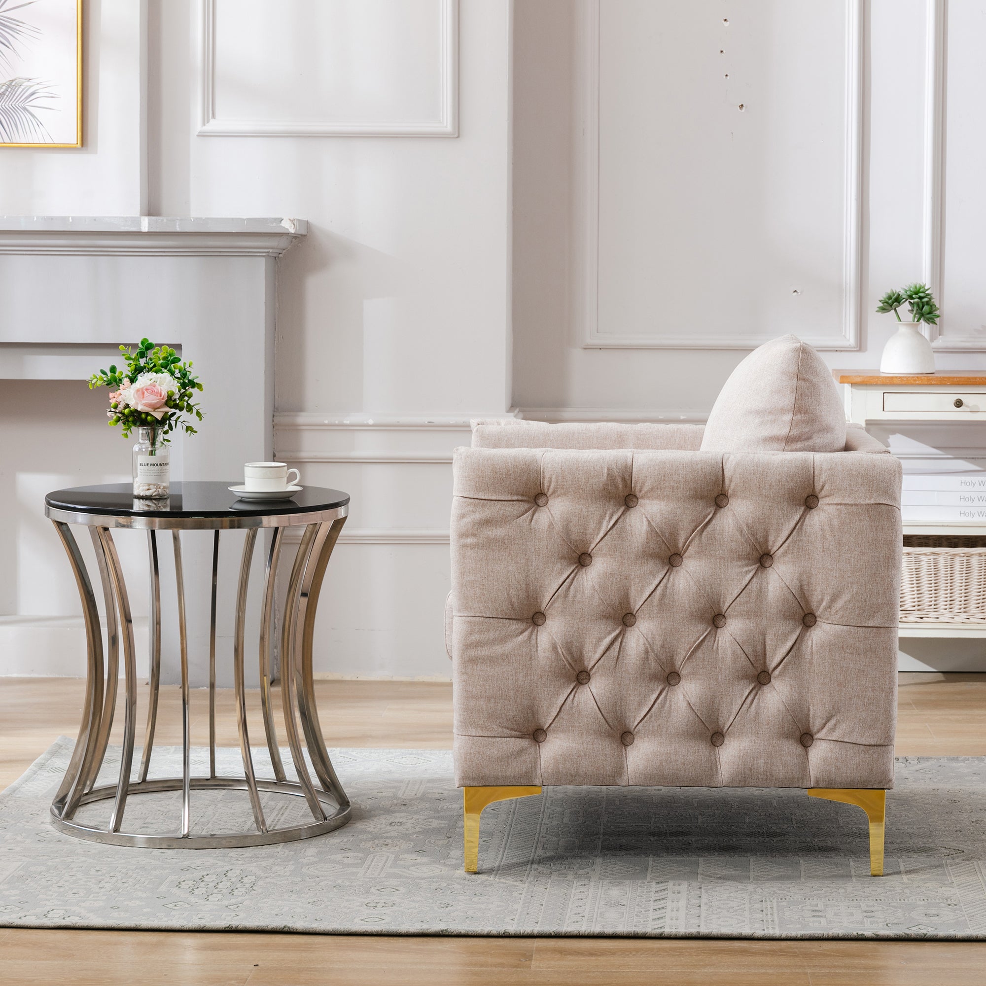 28" Wide Tufted Velvet Club Chair