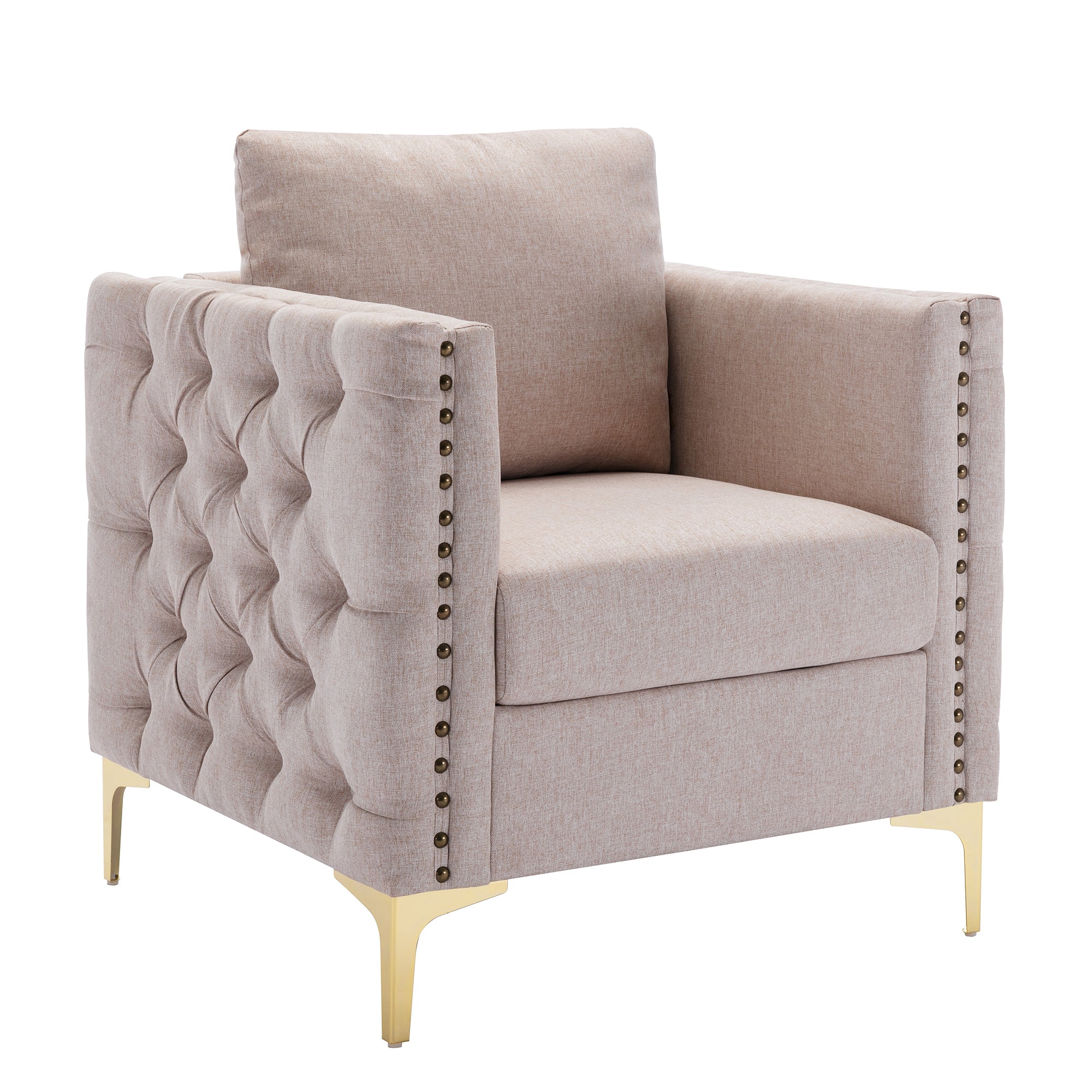 28" Wide Tufted Velvet Club Chair