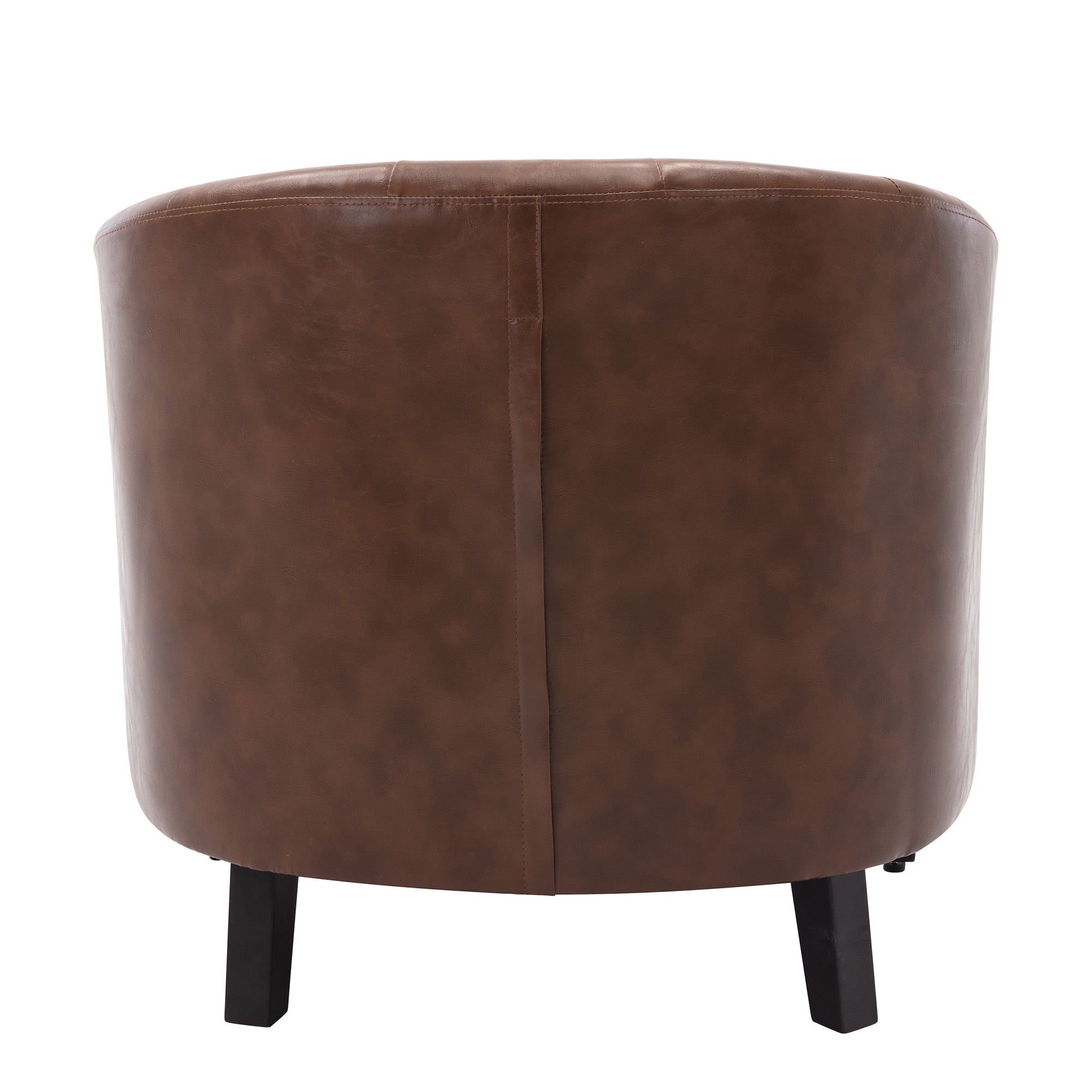 28" Wide Tufted Barrel Chair with Wood Legs