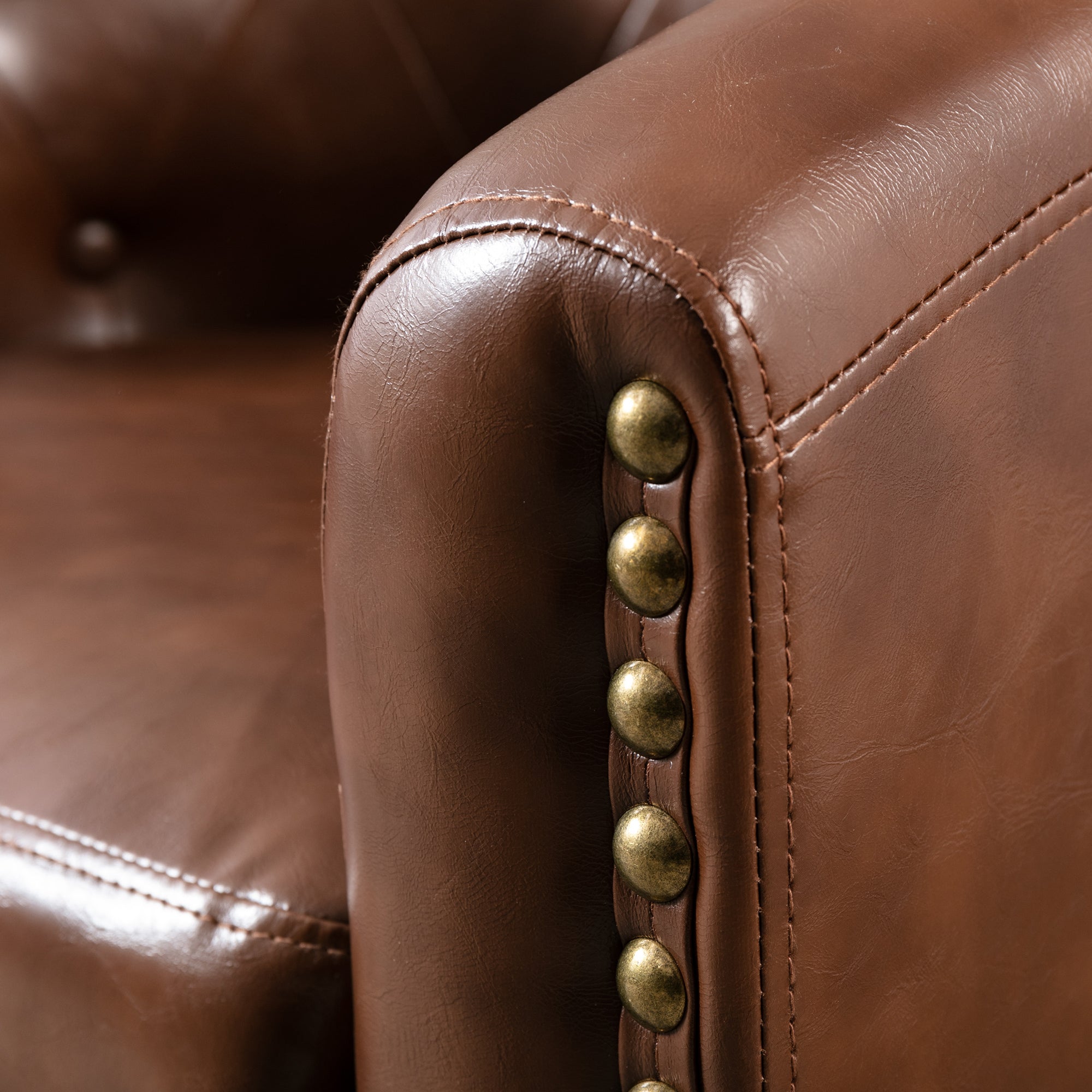 28" Wide Tufted Barrel Chair with Wood Legs