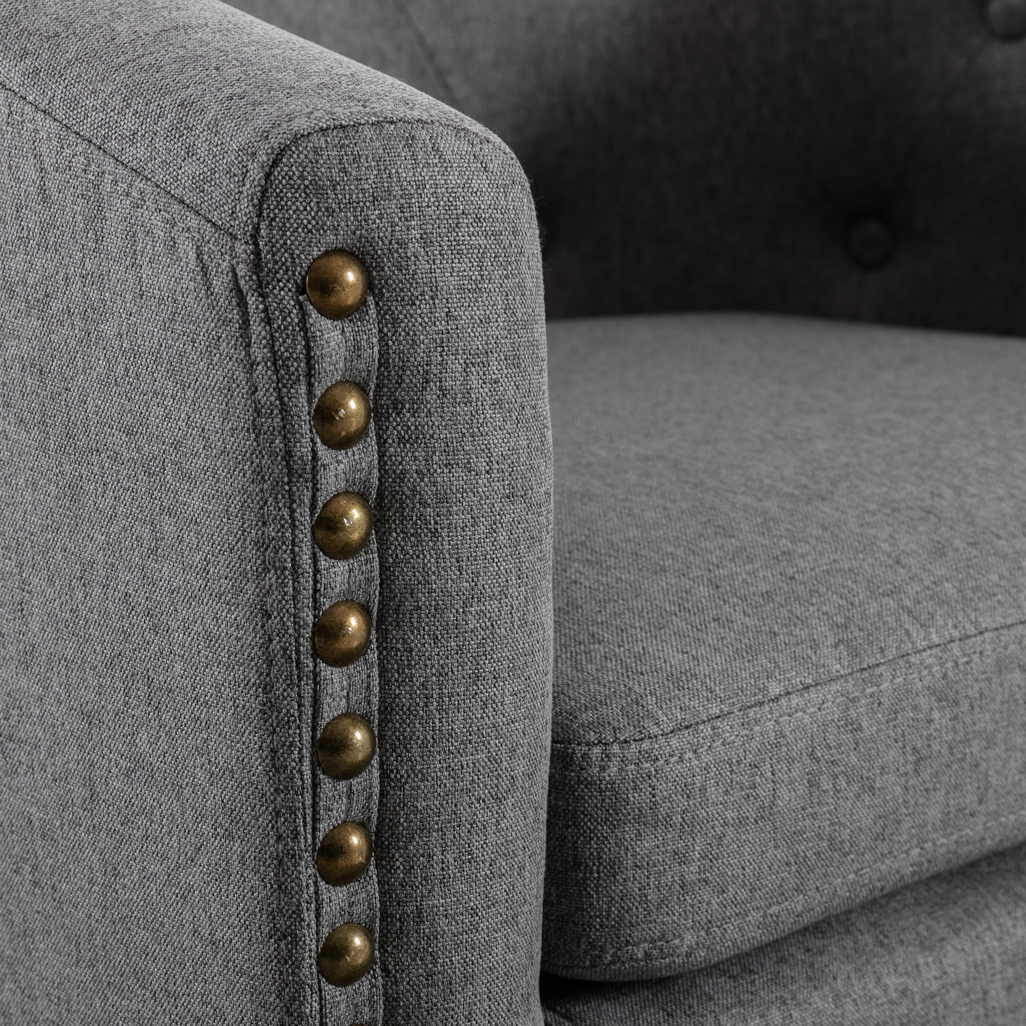 28" Wide Tufted Barrel Chair with Wood Legs