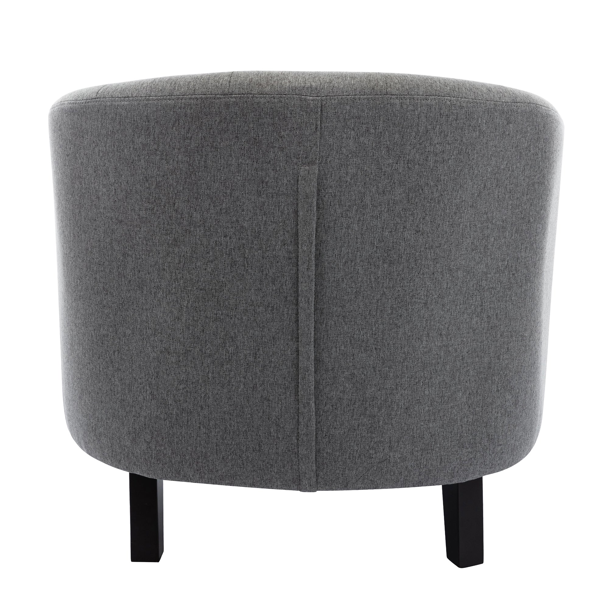 28" Wide Tufted Barrel Chair with Wood Legs
