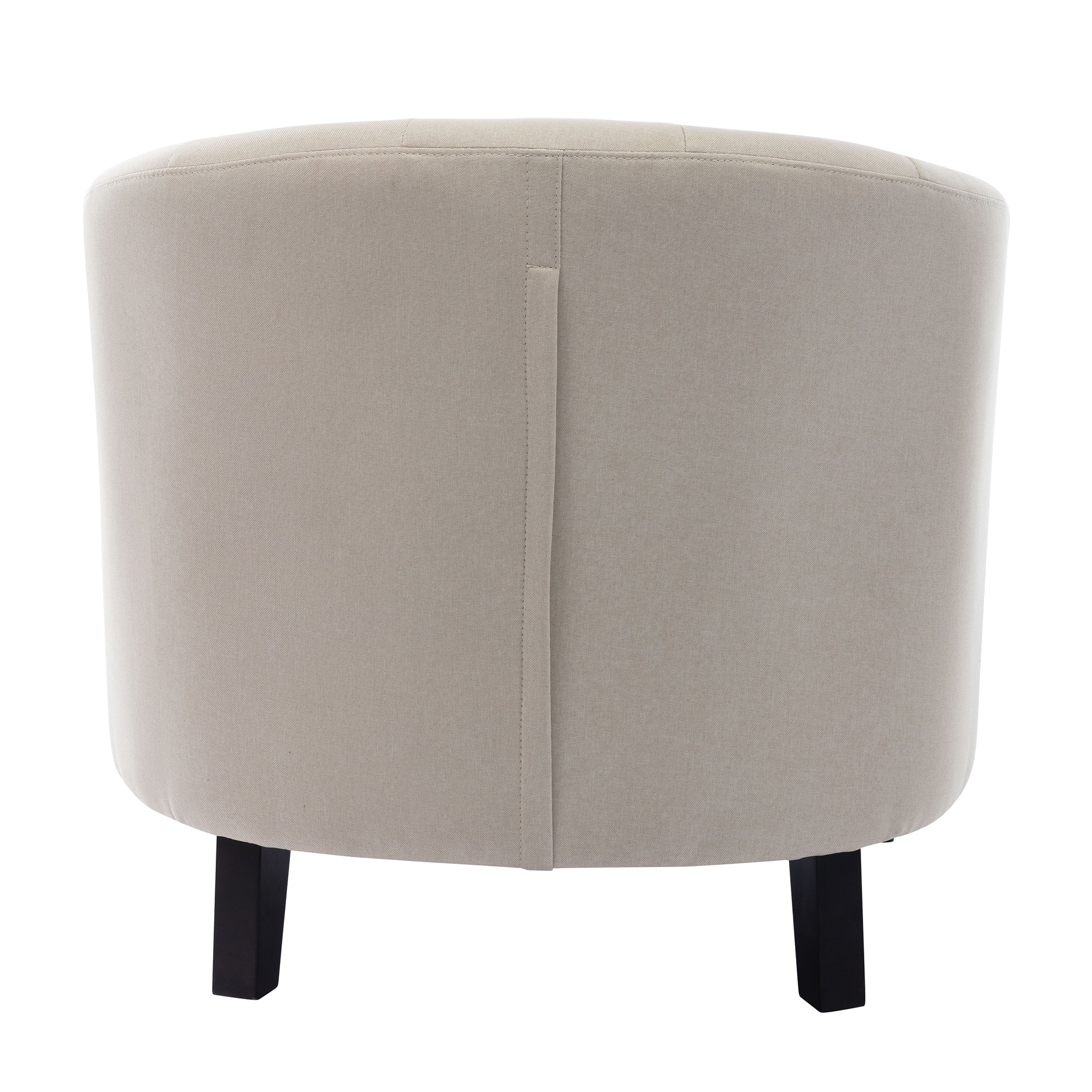 28" Wide Tufted Barrel Chair with Wood Legs