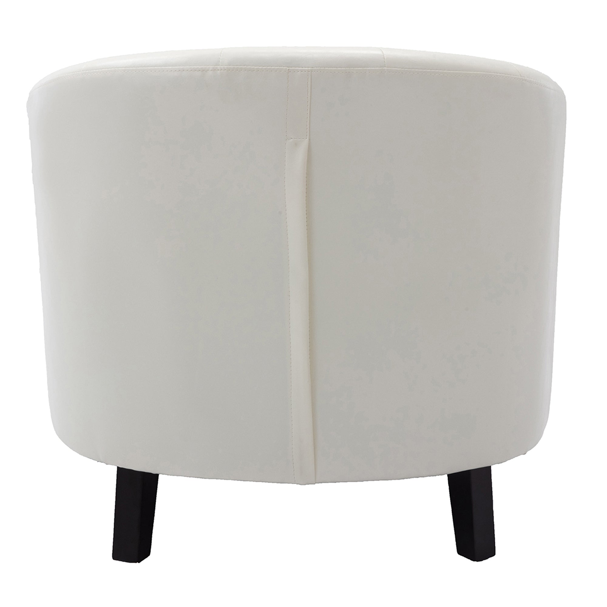 28" Wide Tufted Barrel Chair with Wood Legs